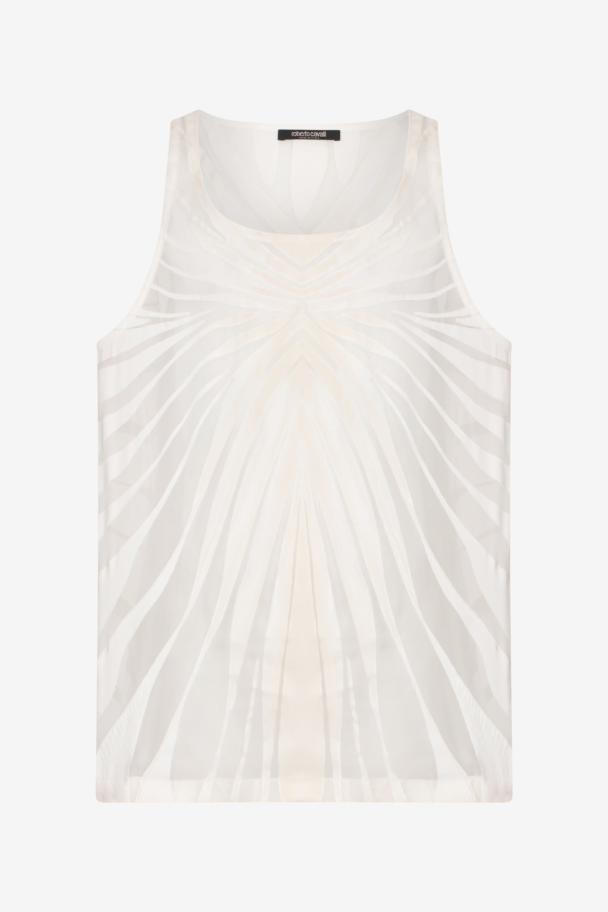 Roberto Cavalli Top With Ray Devoré Print