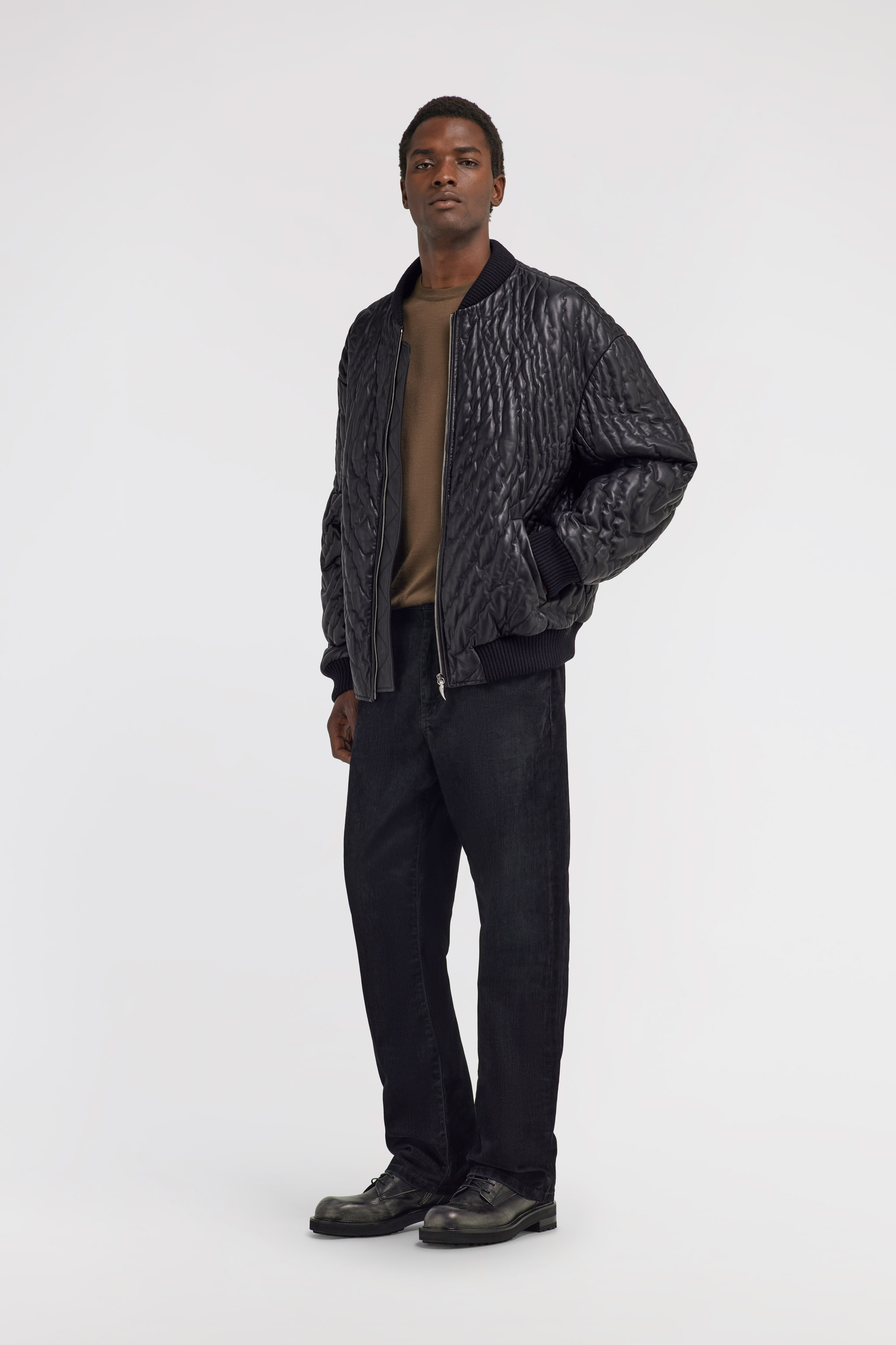 Shop Roberto Cavalli Gesteppte Bomberjacke In Black