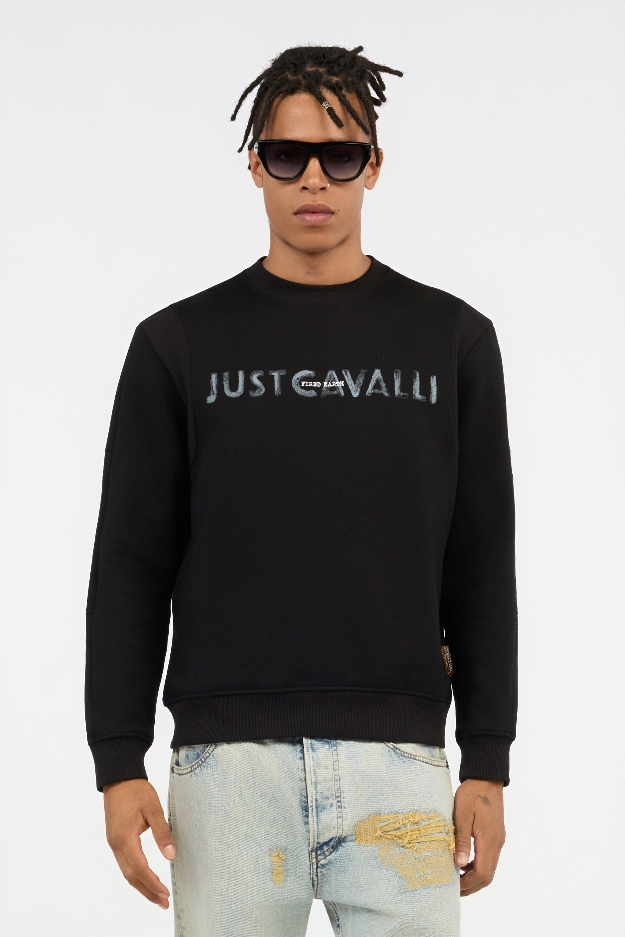 Black Just Cavalli Logo Sweatshirt