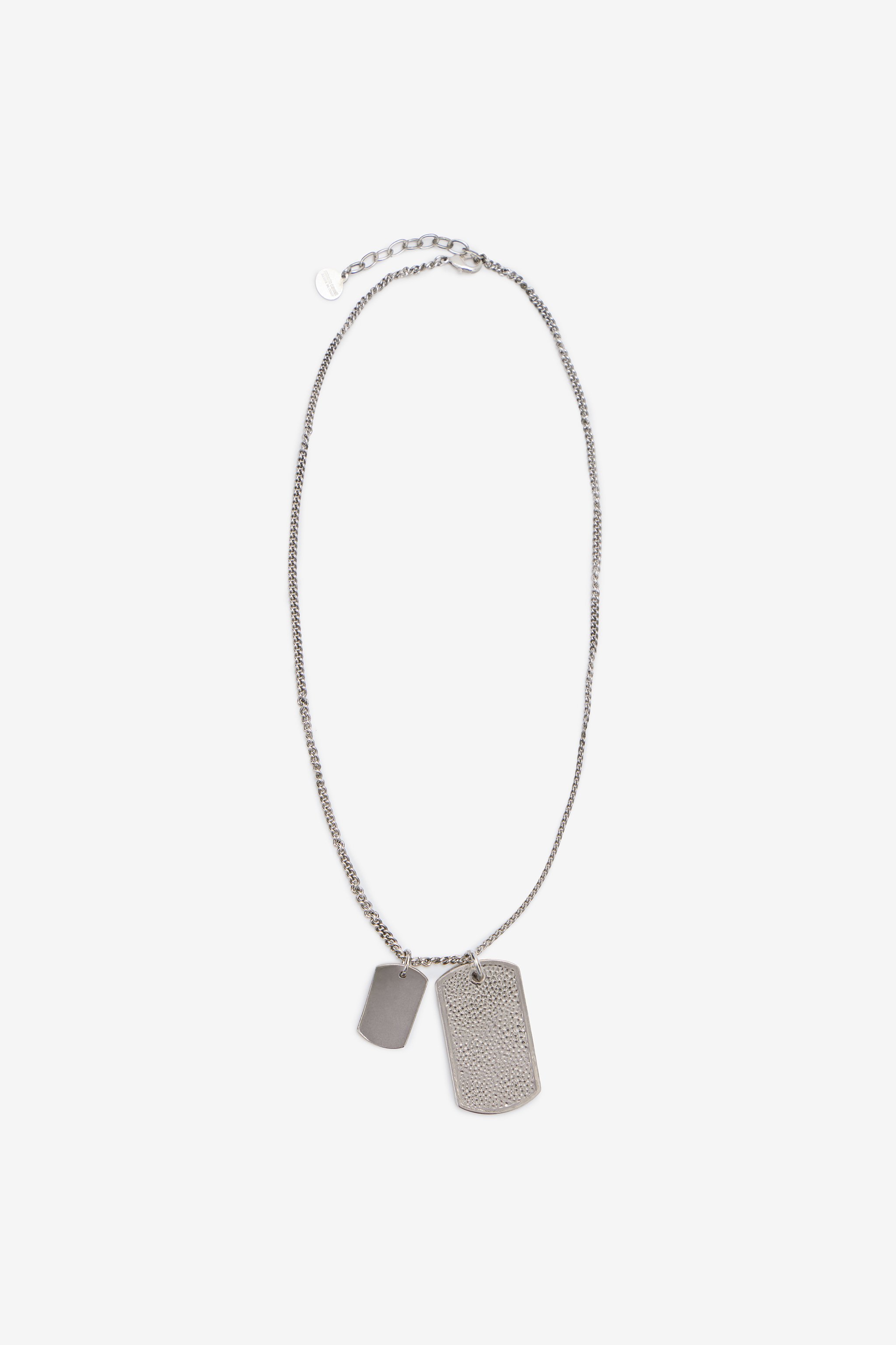 Roberto Cavalli Necklace With Chain And Double Pendant In Silver