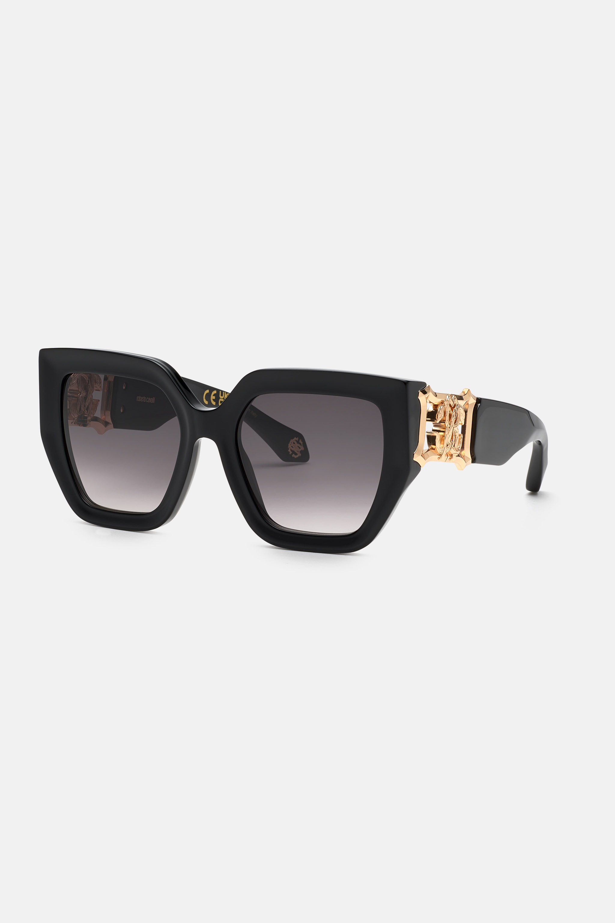 Roberto Cavalli Women's Black Sunglasses Mirror Snake Collection