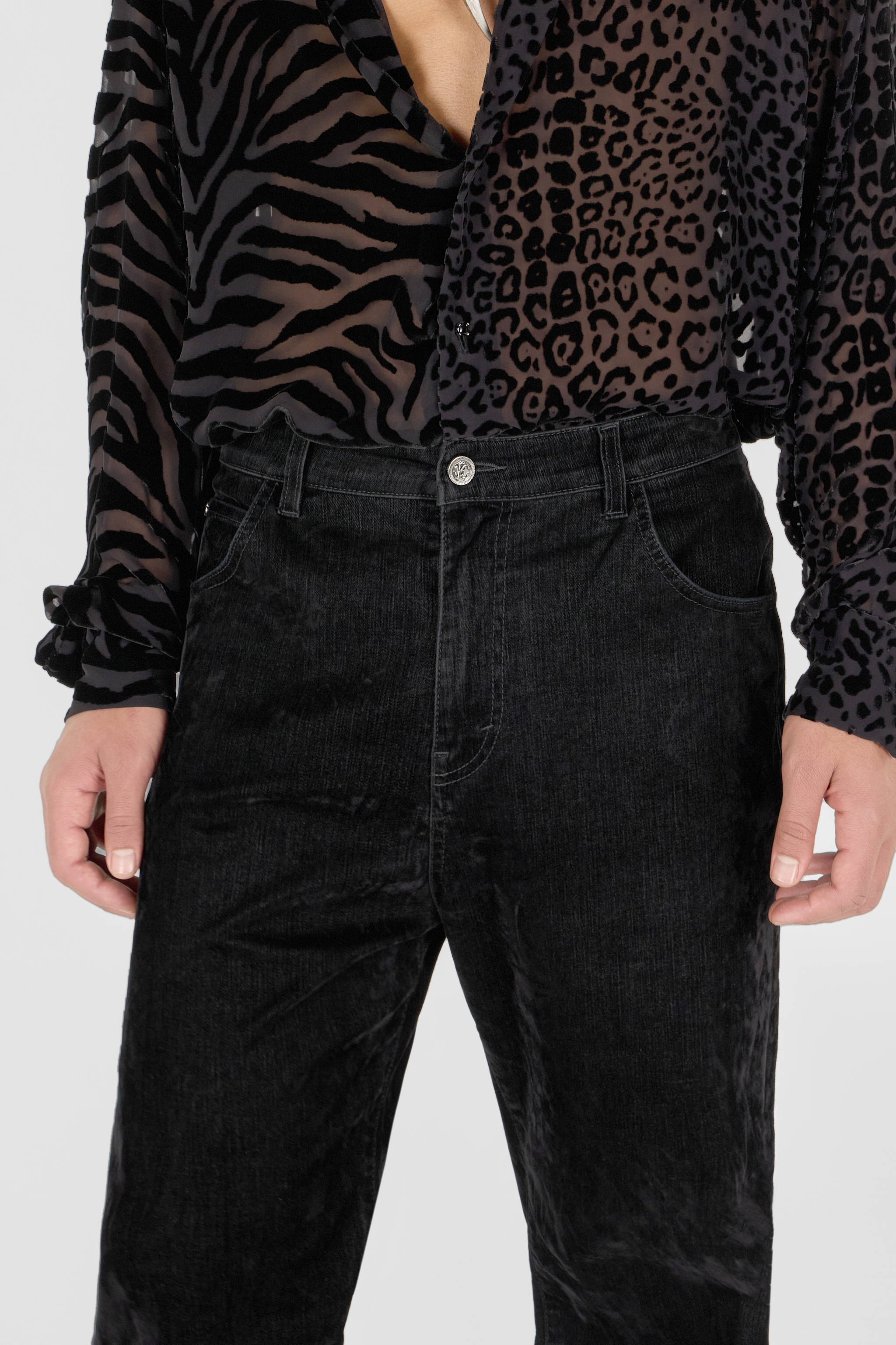Roberto Cavalli Classic Jeans In Black