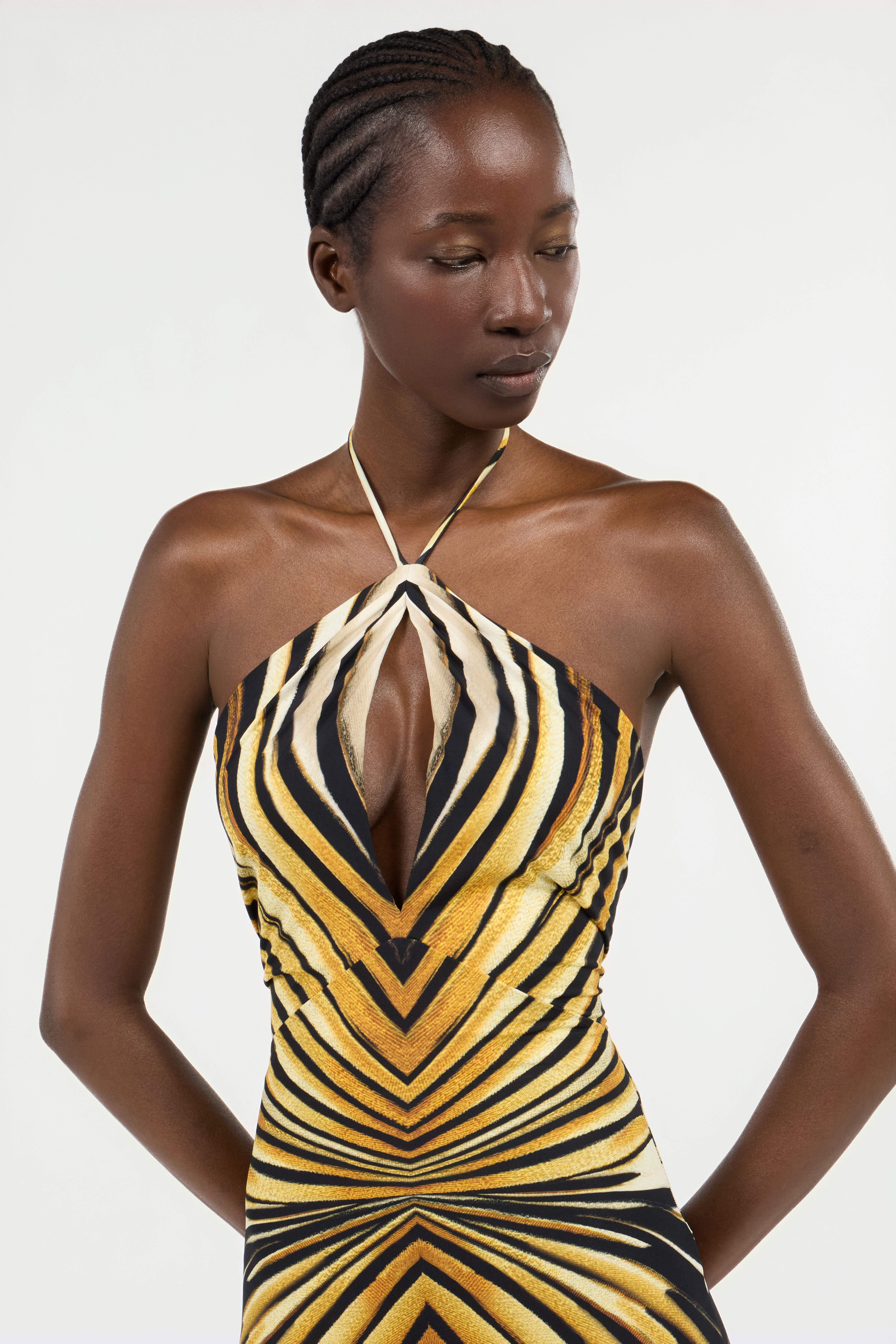 Ray Of Gold Print Jumpsuit