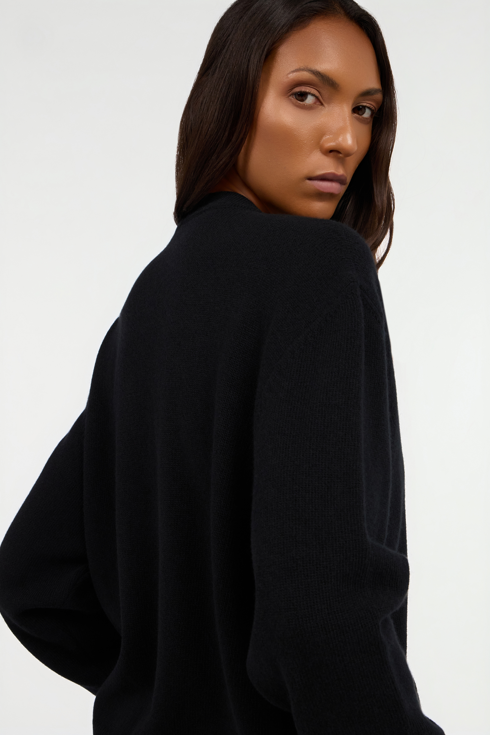 Roberto Cavalli Black Cardigan With Monogram Mirror Snake In Black