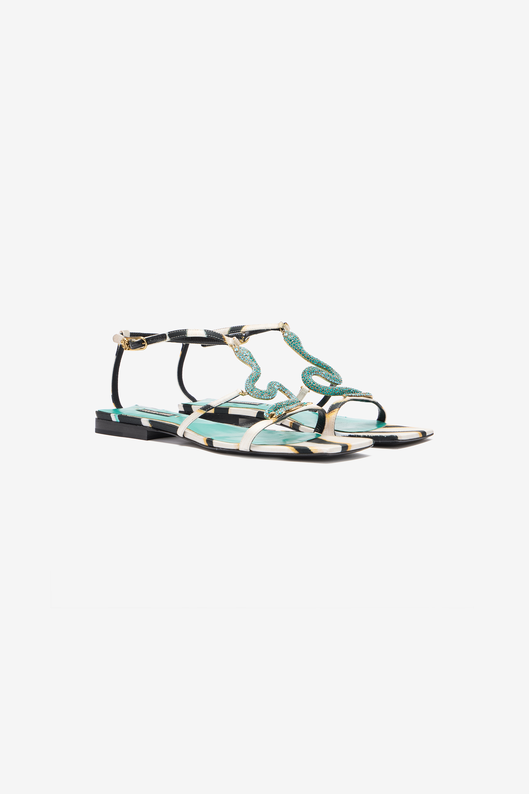 ROBERTO CAVALLI SANDALE MIT RAY OF SEA PRINT 