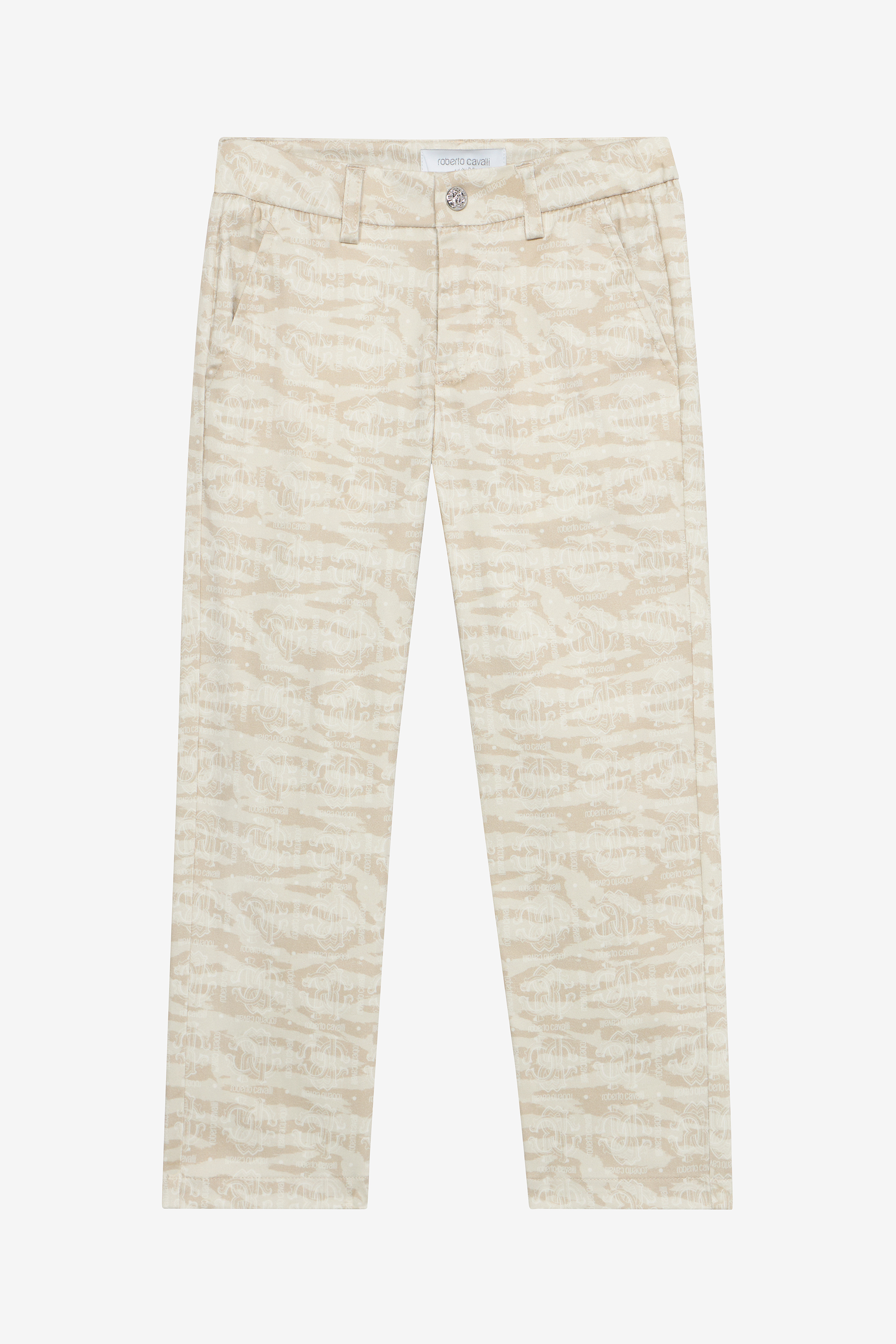 Roberto Cavalli Boys Ivory Tiger Skin-Print Pants - S (4-16Y)
