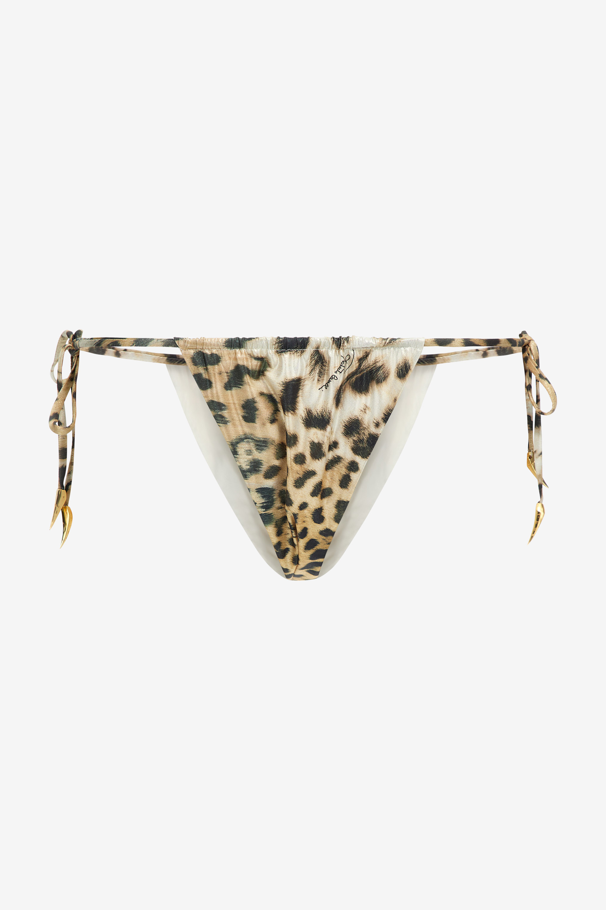 Roberto Cavalli Women's Light/Brown Slip Bikini Jaguar Skin - Beachwear