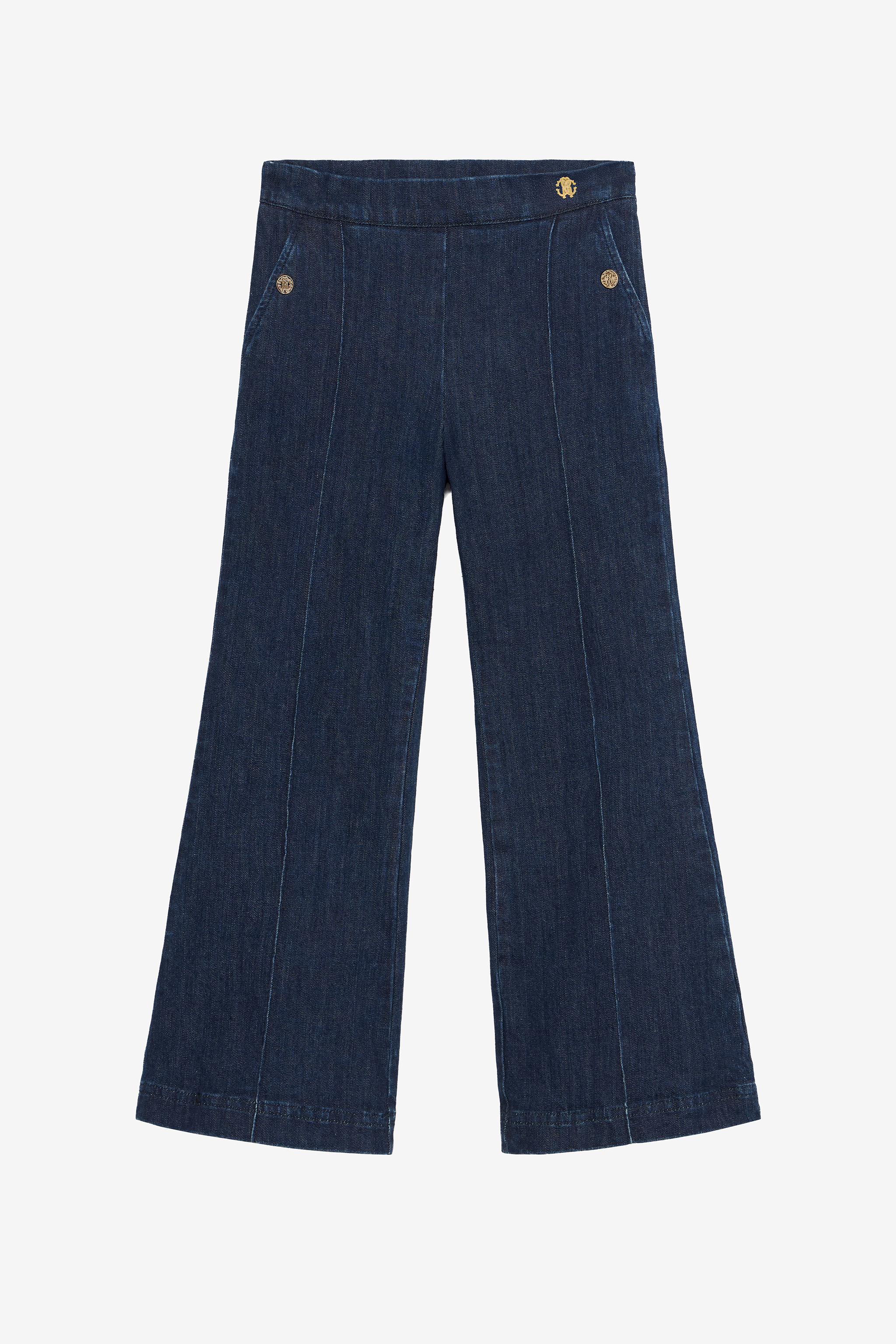 Roberto Cavalli Girls Blue Denim Pants - Trousers Medium