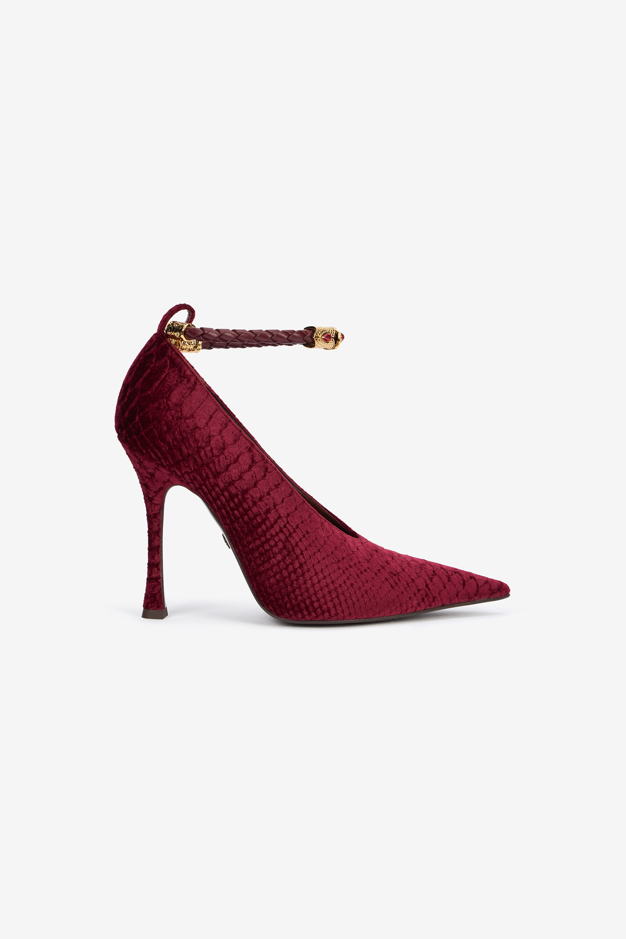Burgundy Pumps With Strap