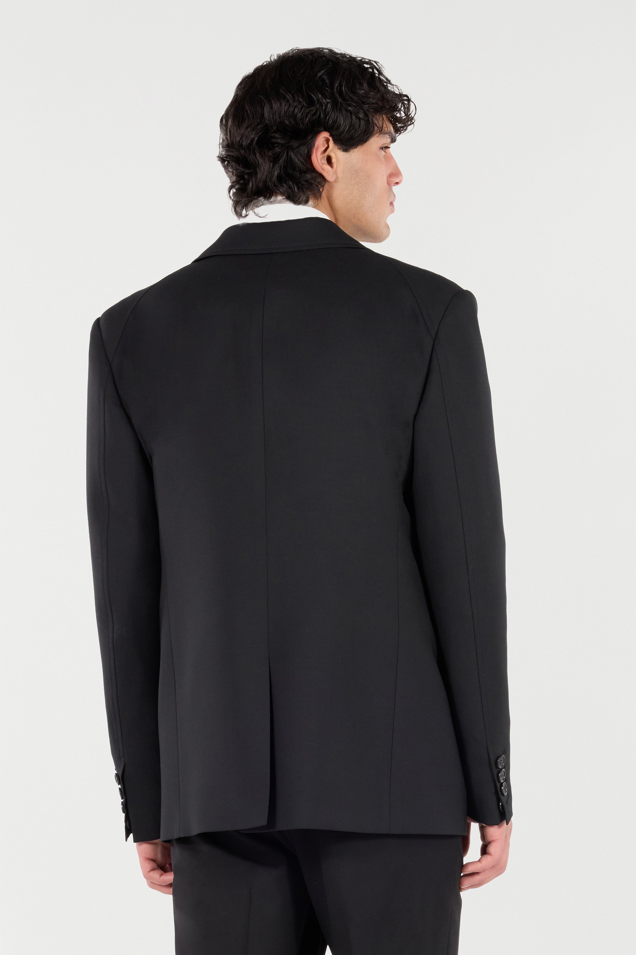 Roberto Cavalli Leopard-print Lining Wool Blazer In Black