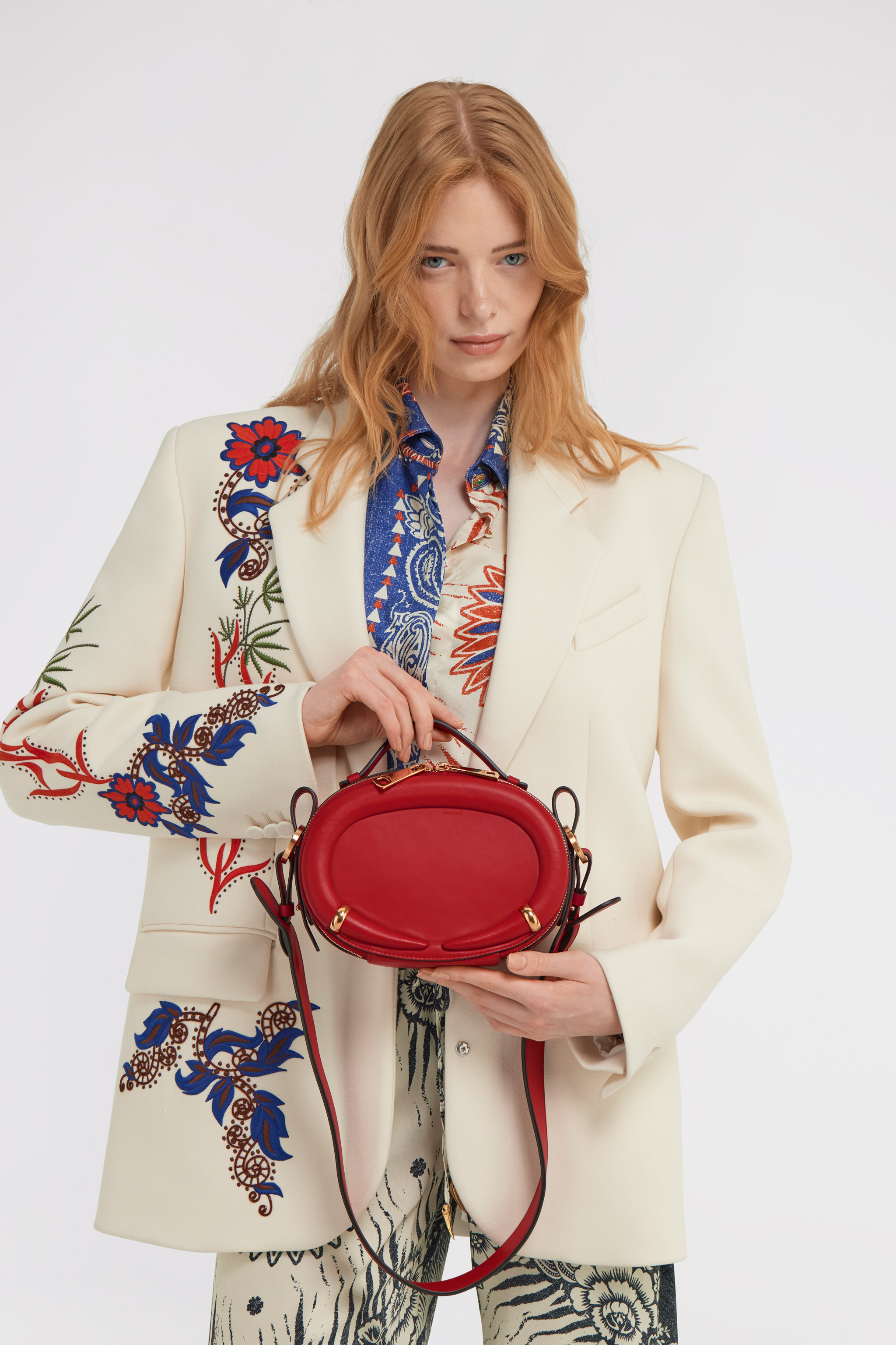 ROBERTO CAVALLI HANDTASCHE MIT FANG-VERZIERUNG
