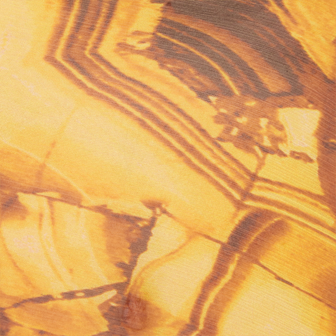 Roberto Cavalli Asymmetric Silk Dress With Amber Print In Yellow