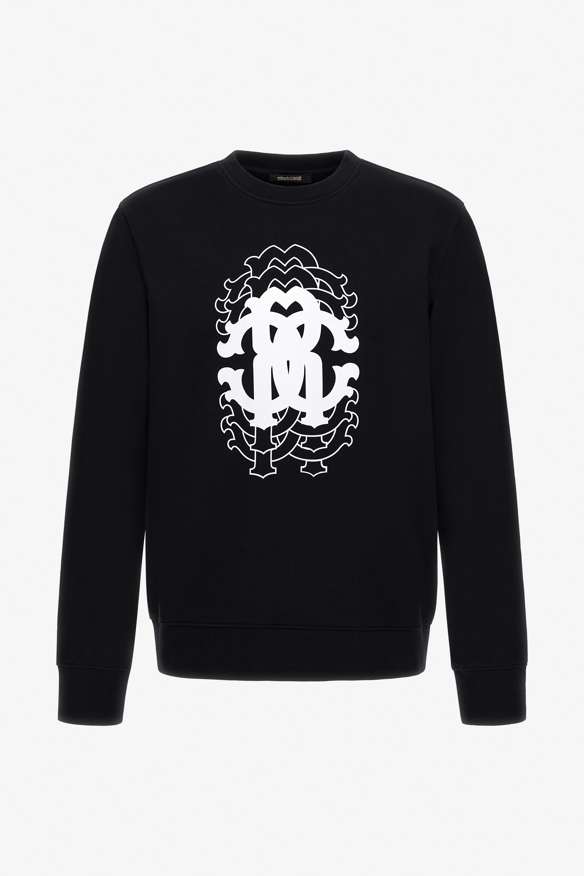 Printed sweatshirt in Black for Men Roberto Cavalli
