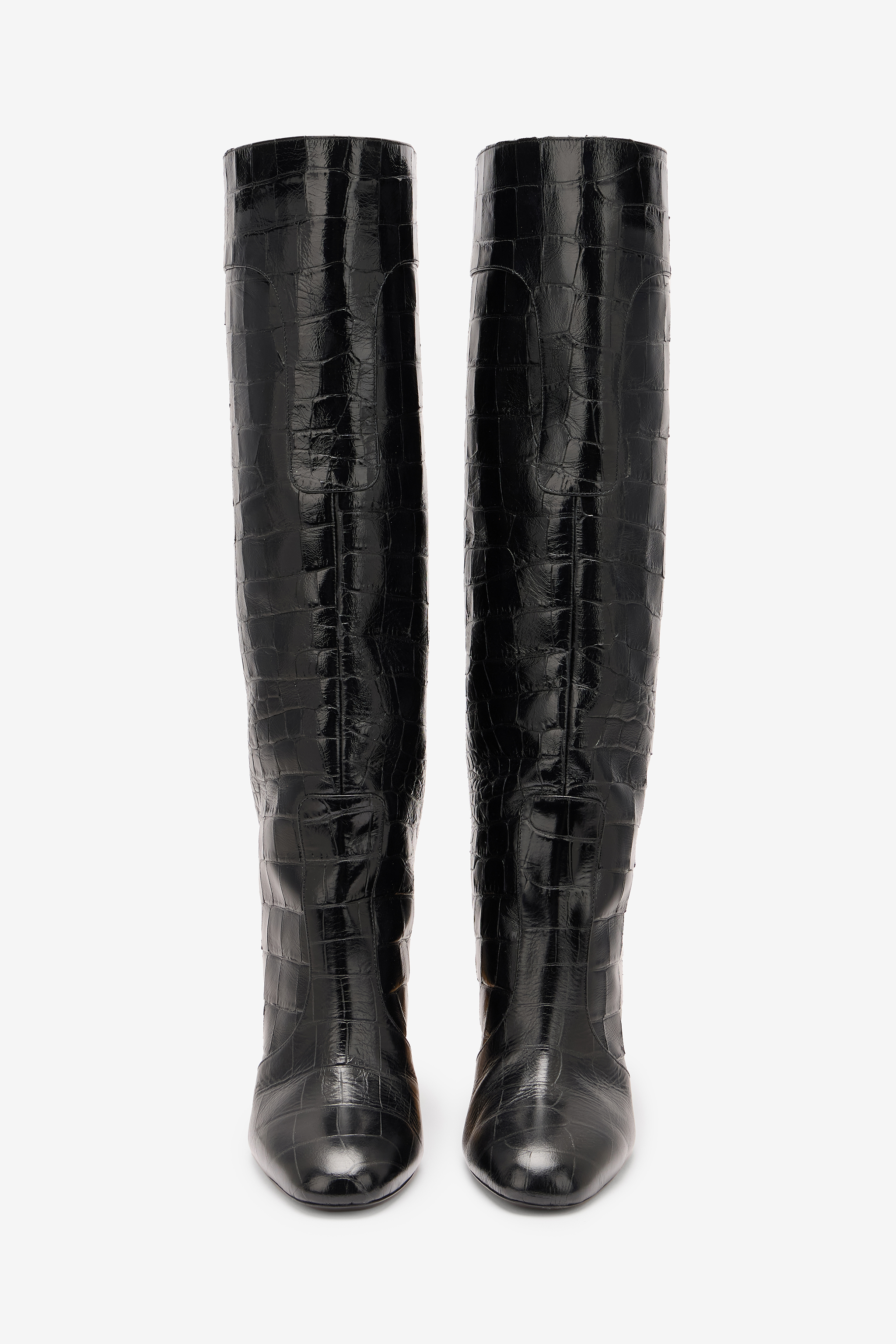 Boots With Crocodile Embossing