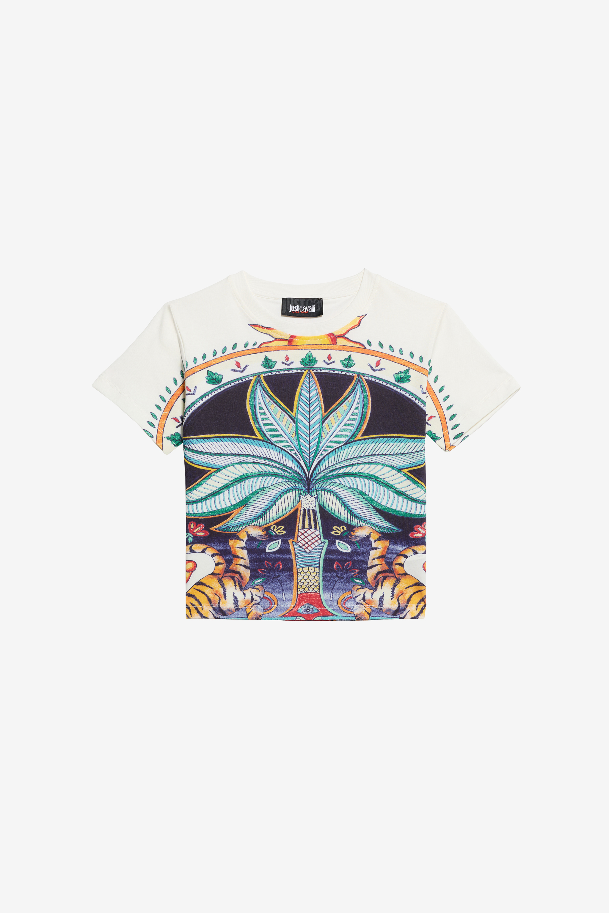 Roberto Cavalli Boys T-Shirt With Tropical Garden Print - T-Shirts India Digital