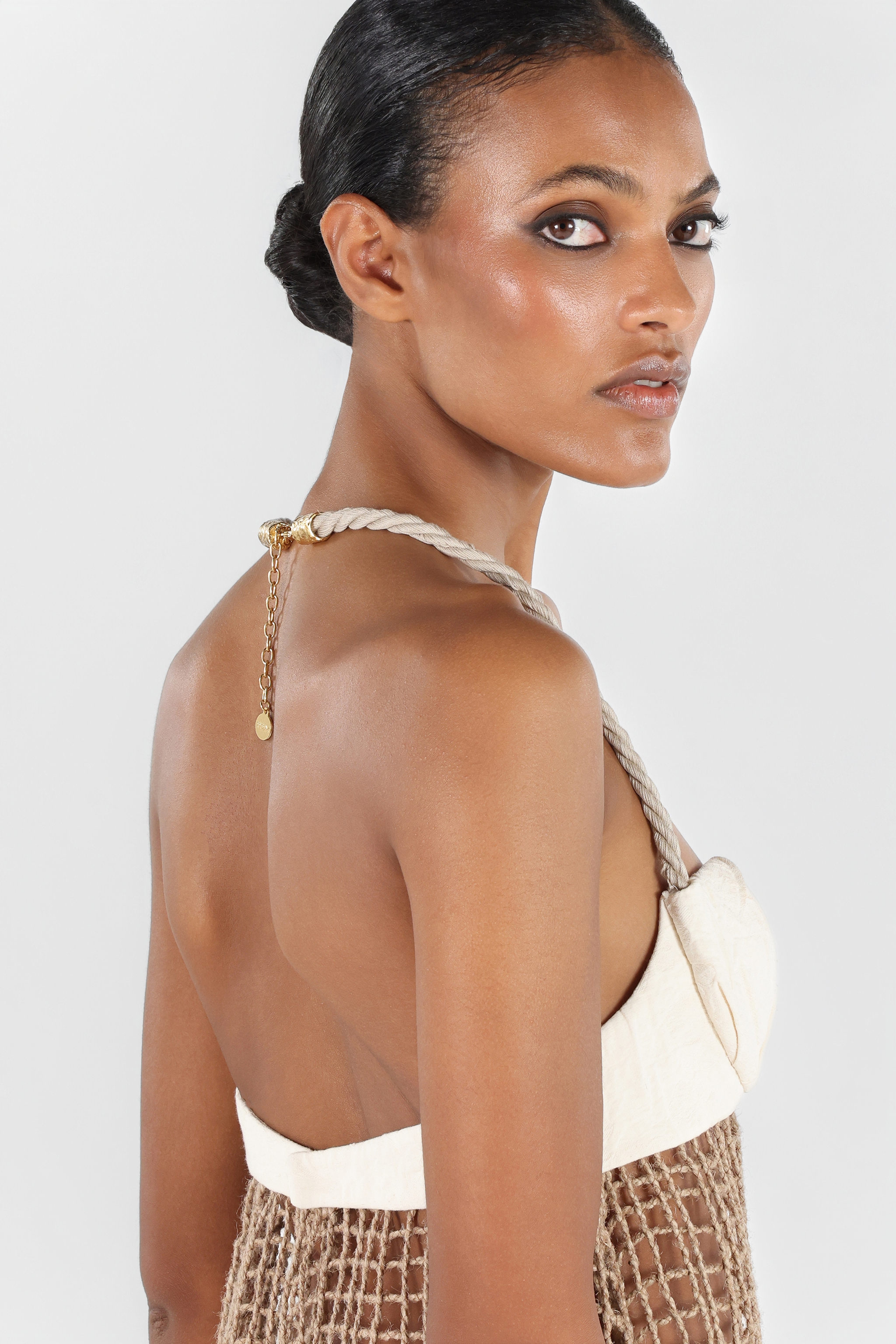Roberto Cavalli Midikleid Mit Sheer-effekt In Light Brown