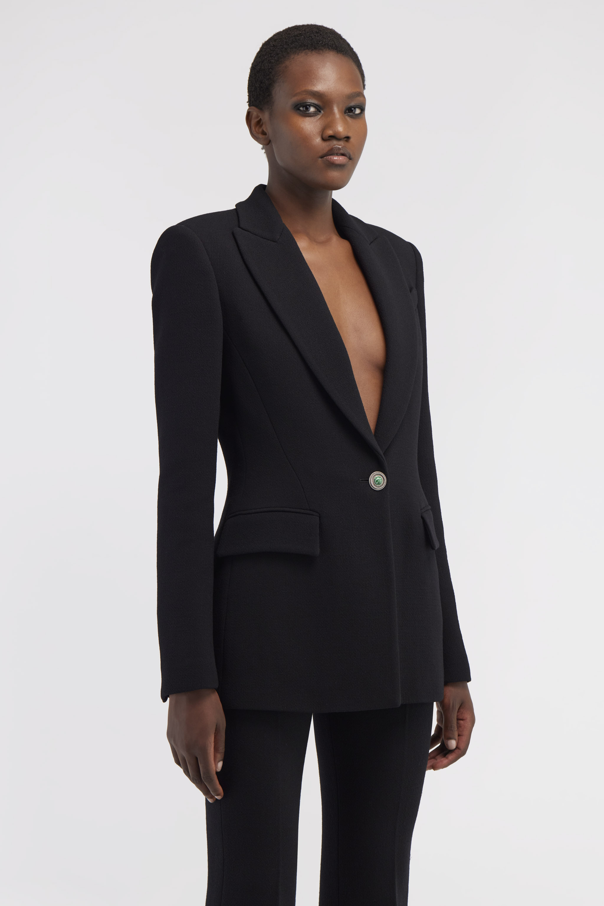ROBERTO CAVALLI SINGLE-BREASTED WOOL BLAZER