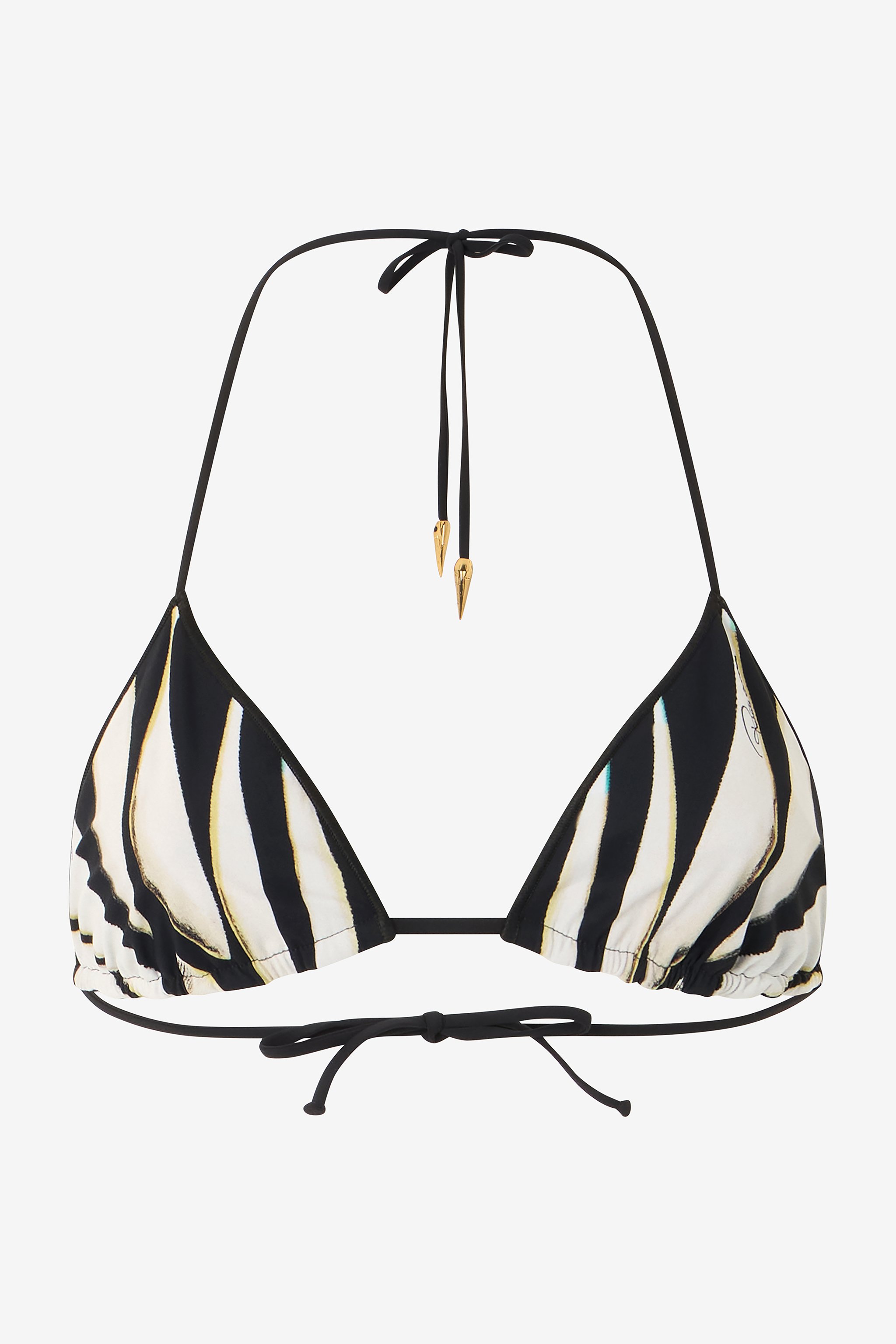 Roberto Cavalli Ray Of Sea Print Bikini Top