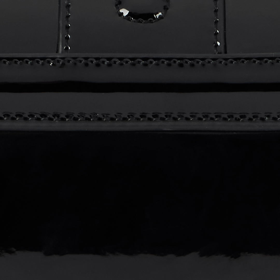 Roberto Cavalli Black Glossy Shoulder Bag With Logo In Black