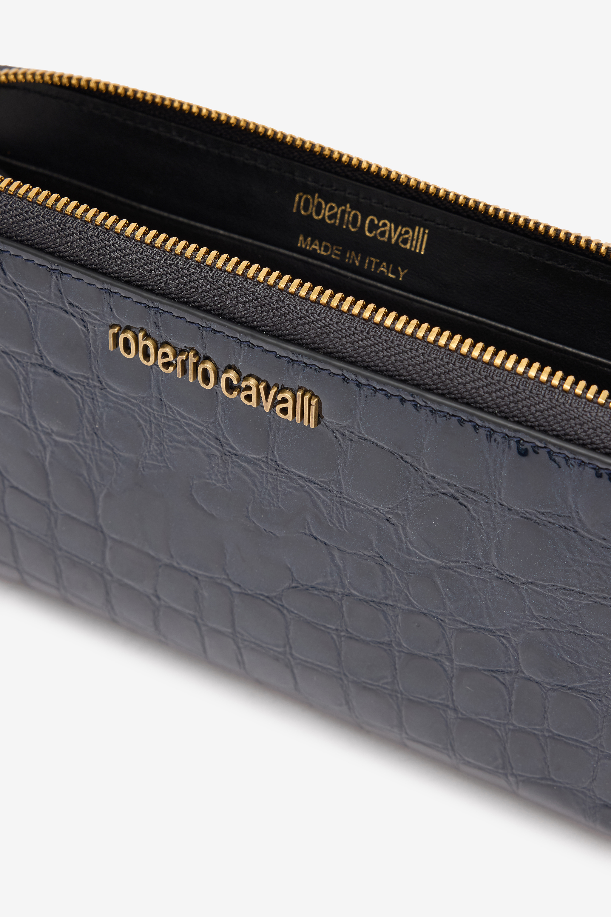ROBERTO CAVALLI GELDBÖRSE MIT KROKOSCHUPPEN-EFFEKT