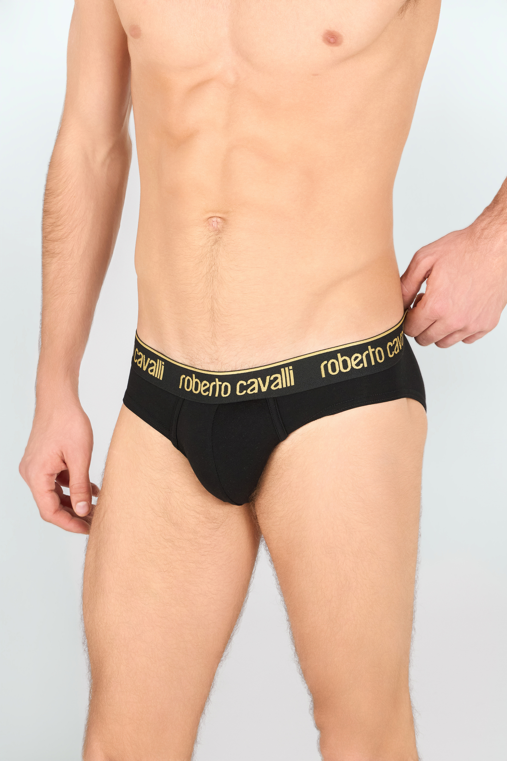 Shop Roberto Cavalli Set Aus Zwei Slips Mit Logoband In Black