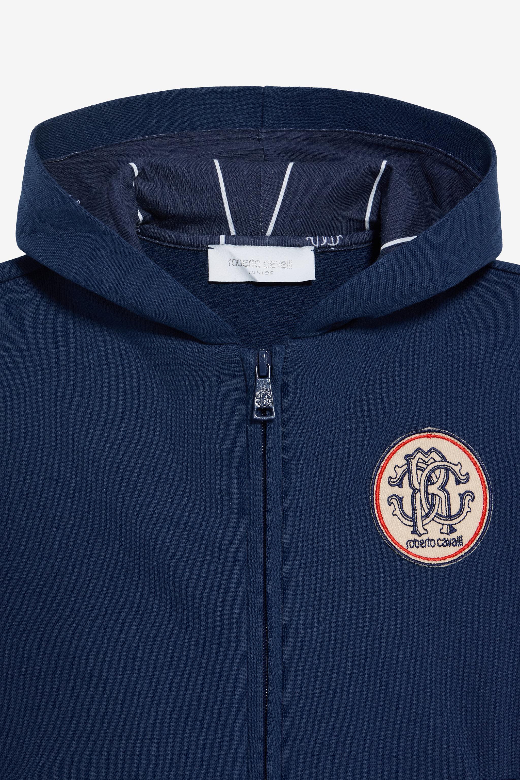 Roberto Cavalli Blue Sweatshirt With Rc Monogram In Blue