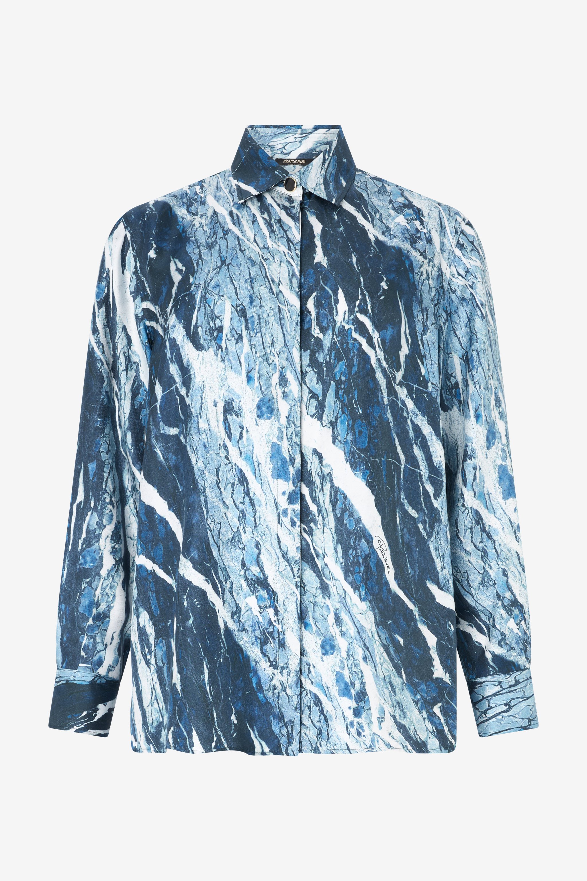 Marble-Print Shirt