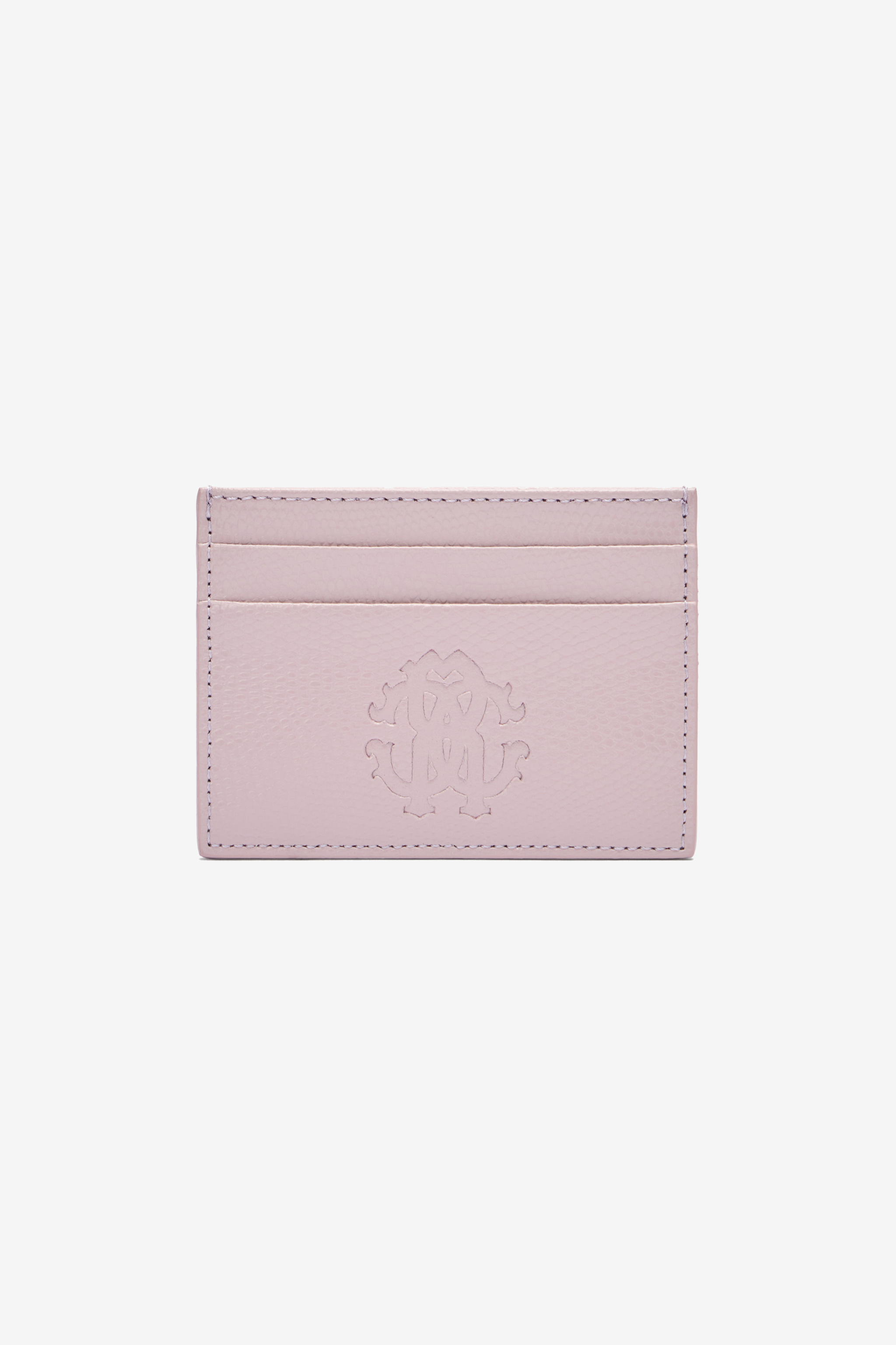 Shop Roberto Cavalli Woman Leather Card Case In Pink