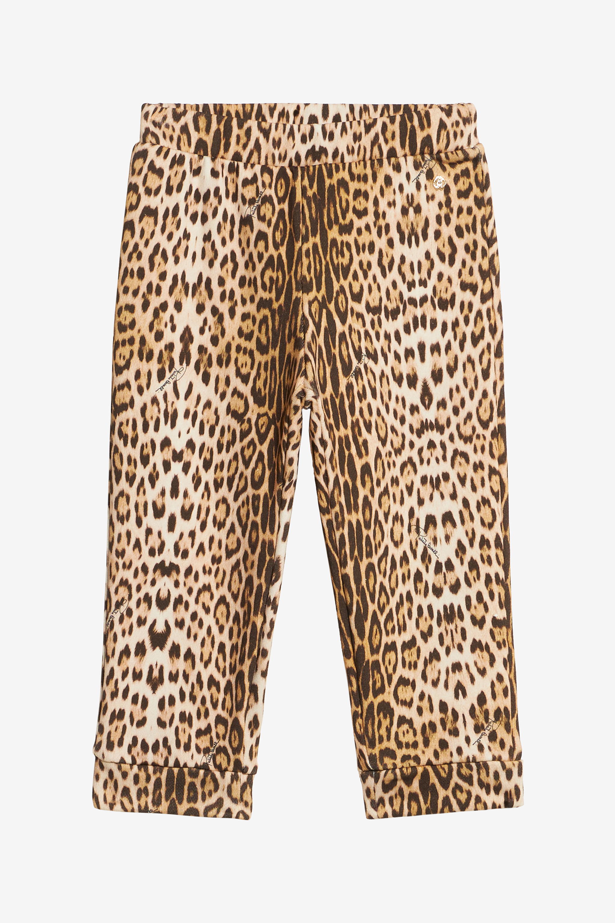 Roberto Cavalli Girls Light/Brown Sports Pants With Jaguar Skin Print - Baby (6M-3Y)