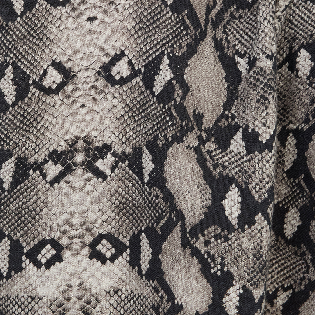 Snake Print Flax Shirt