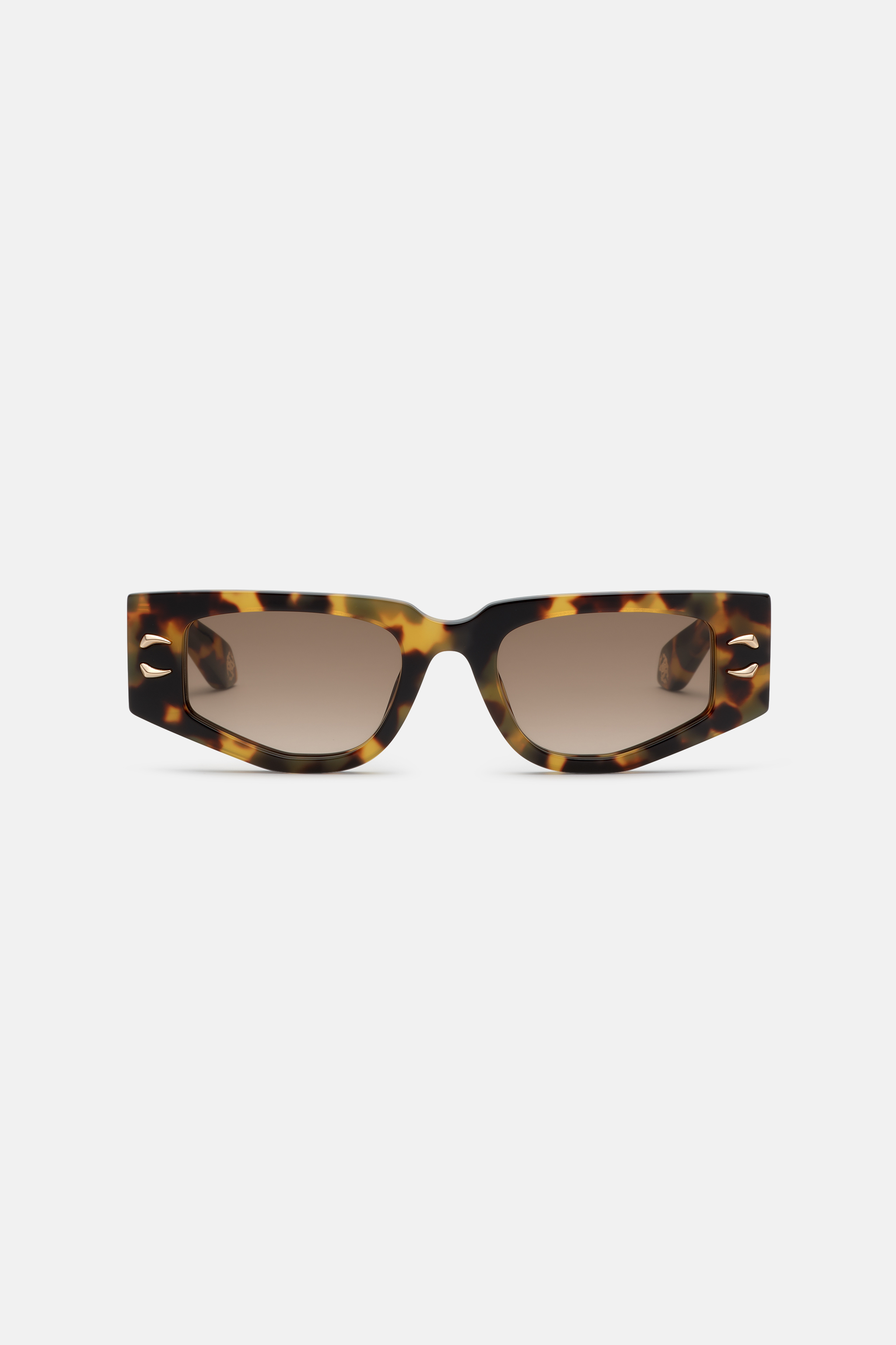Roberto Cavalli Women's Brown Sunglasses With Rectangular Front And Fangs