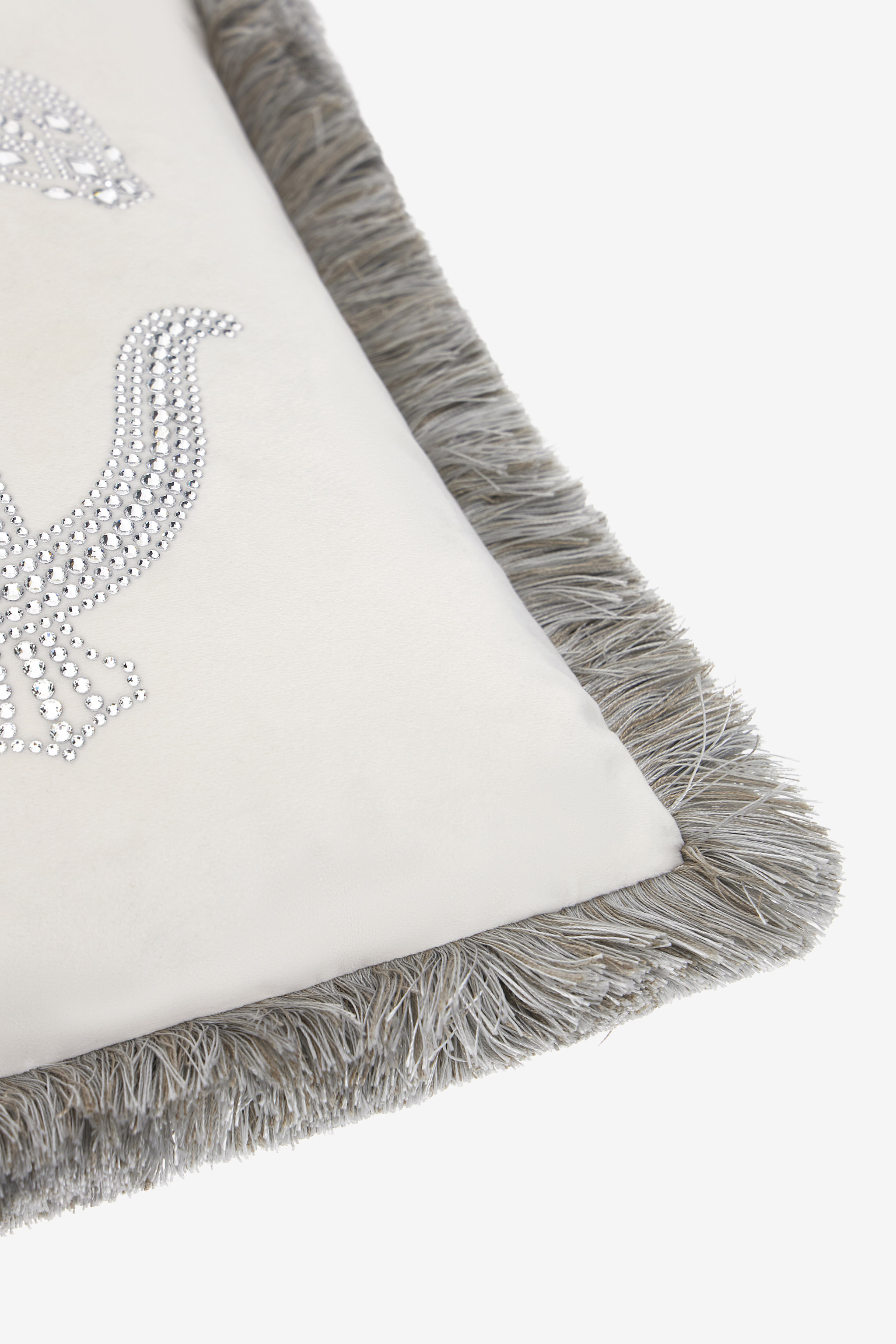 Roberto Cavalli Cushion Crystal Snakes 40x40 In White