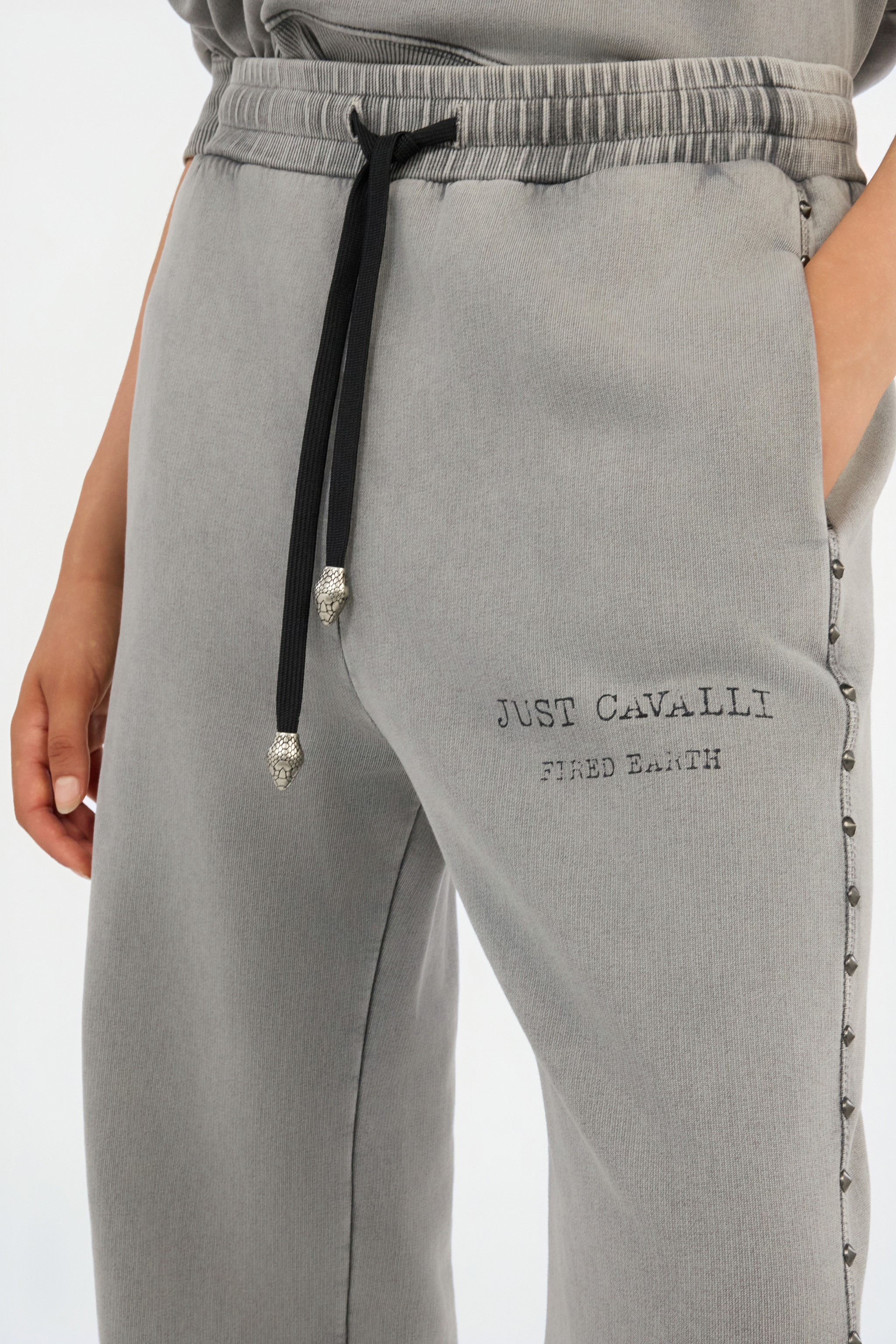 Grey Studded Sweatpants