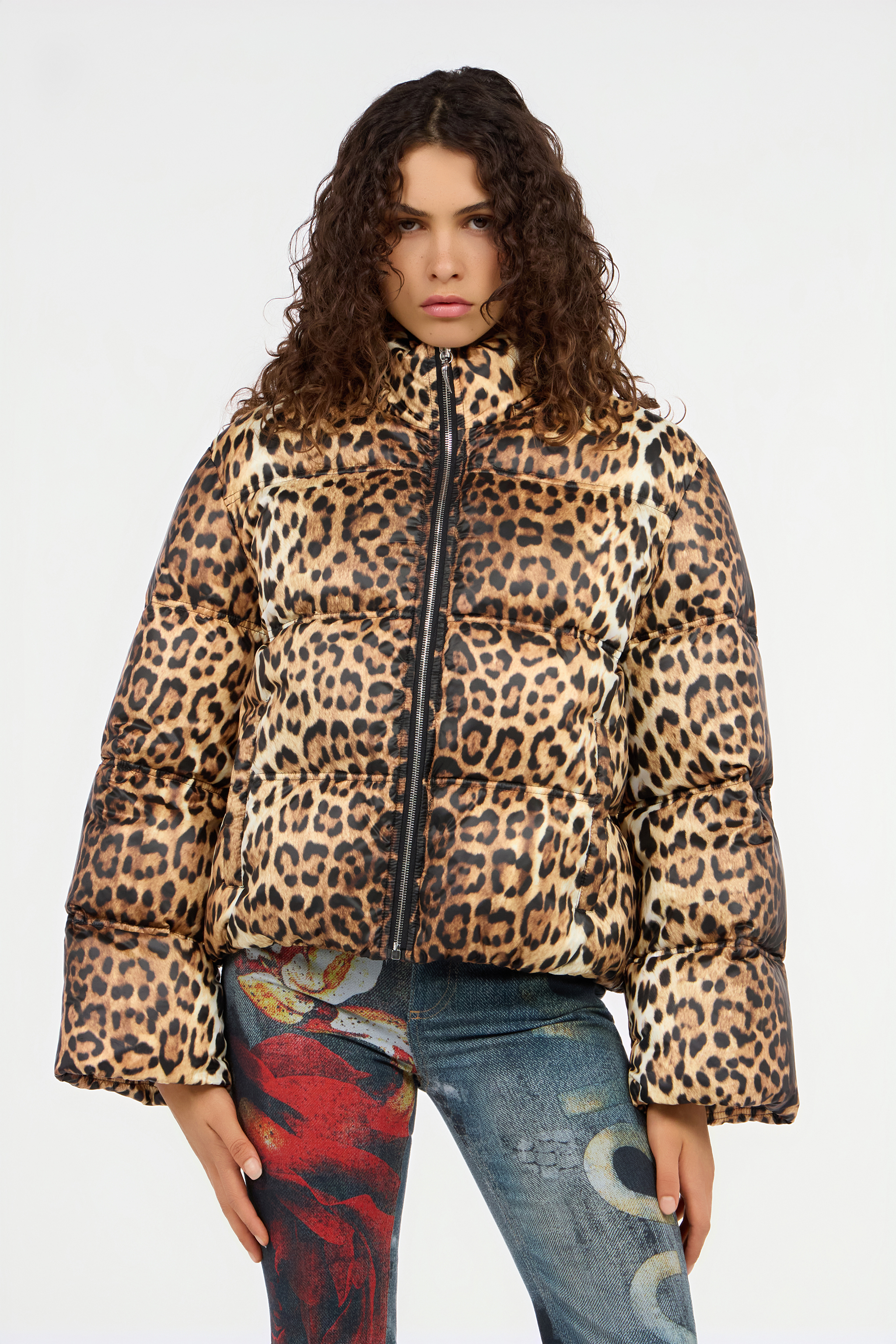 Roberto Cavalli Down Jacket In Light Brown
