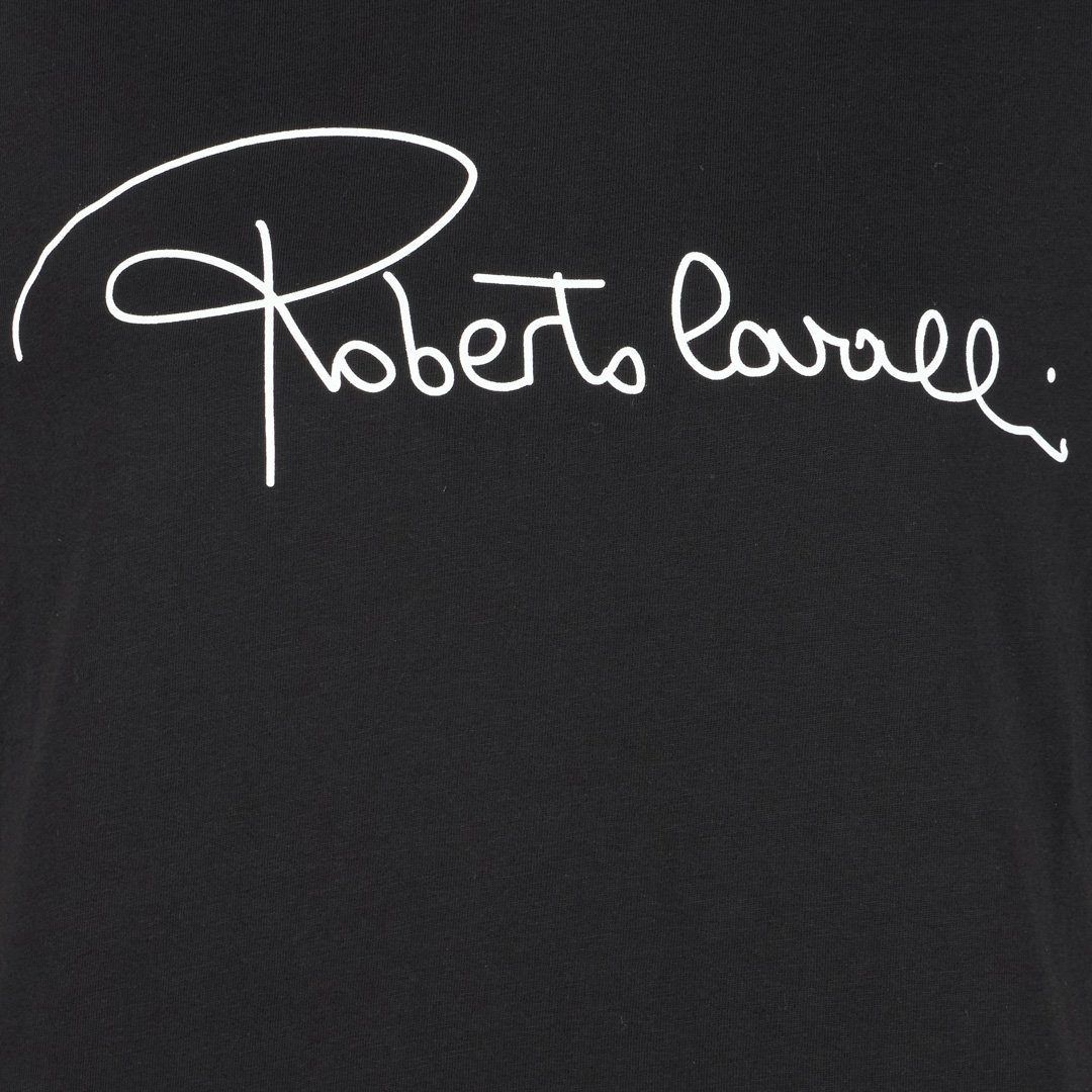 ROBERTO CAVALLI T-SHIRT MIT SCHRIFTZUG