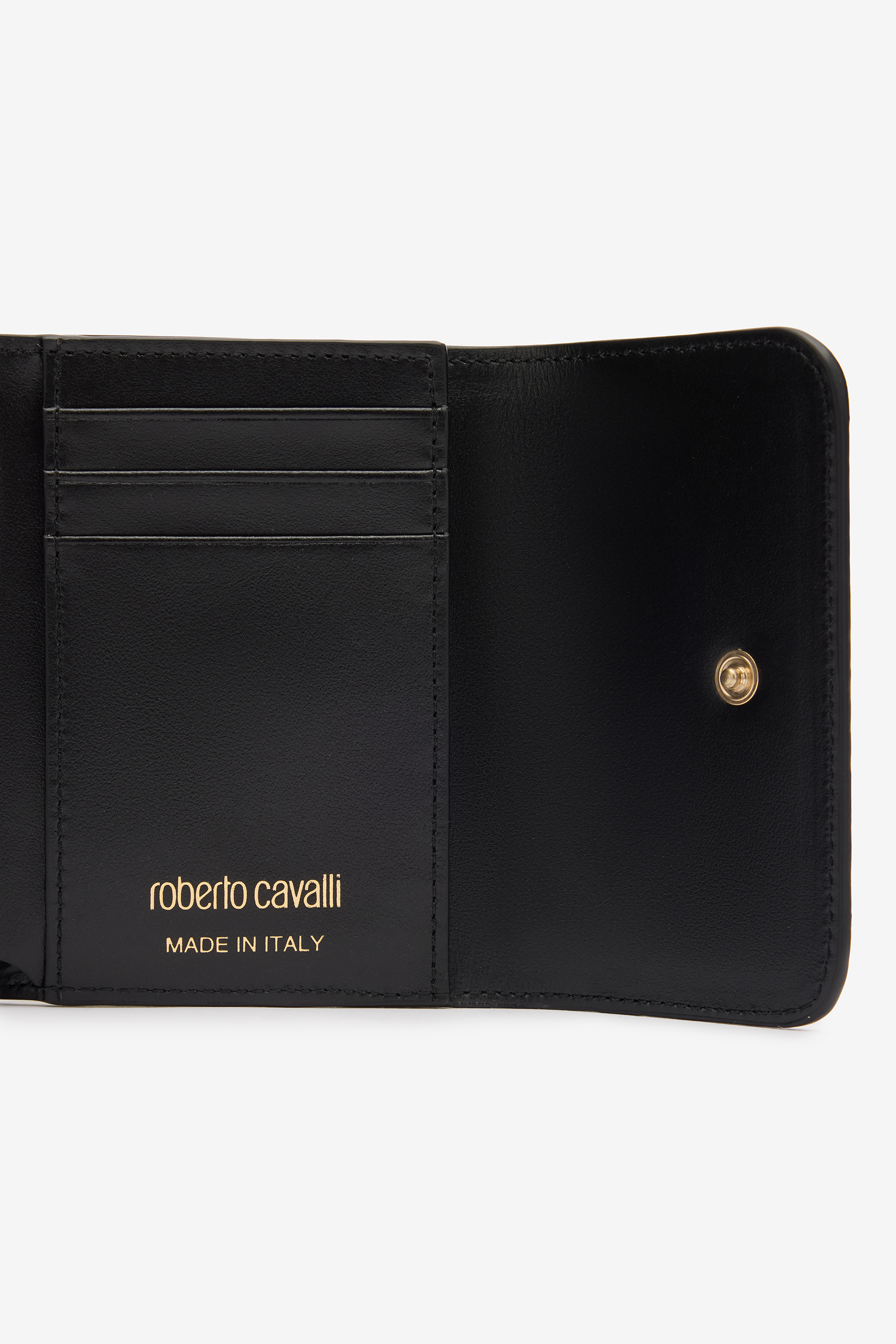 ROBERTO CAVALLI LAMINATED CARDHOLDER WITH SNAKE PRINT
