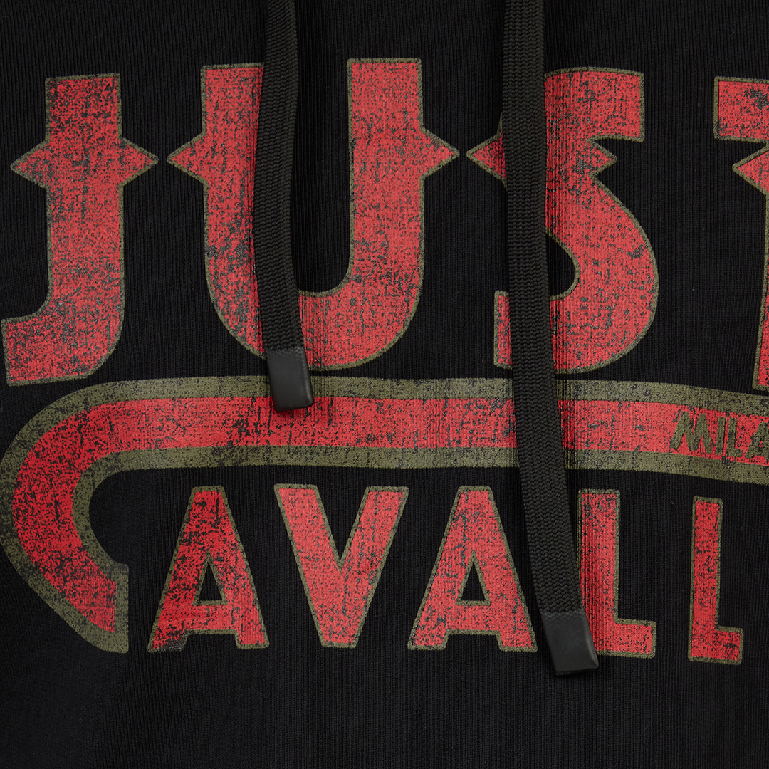 Black Hoodie With Logo Print