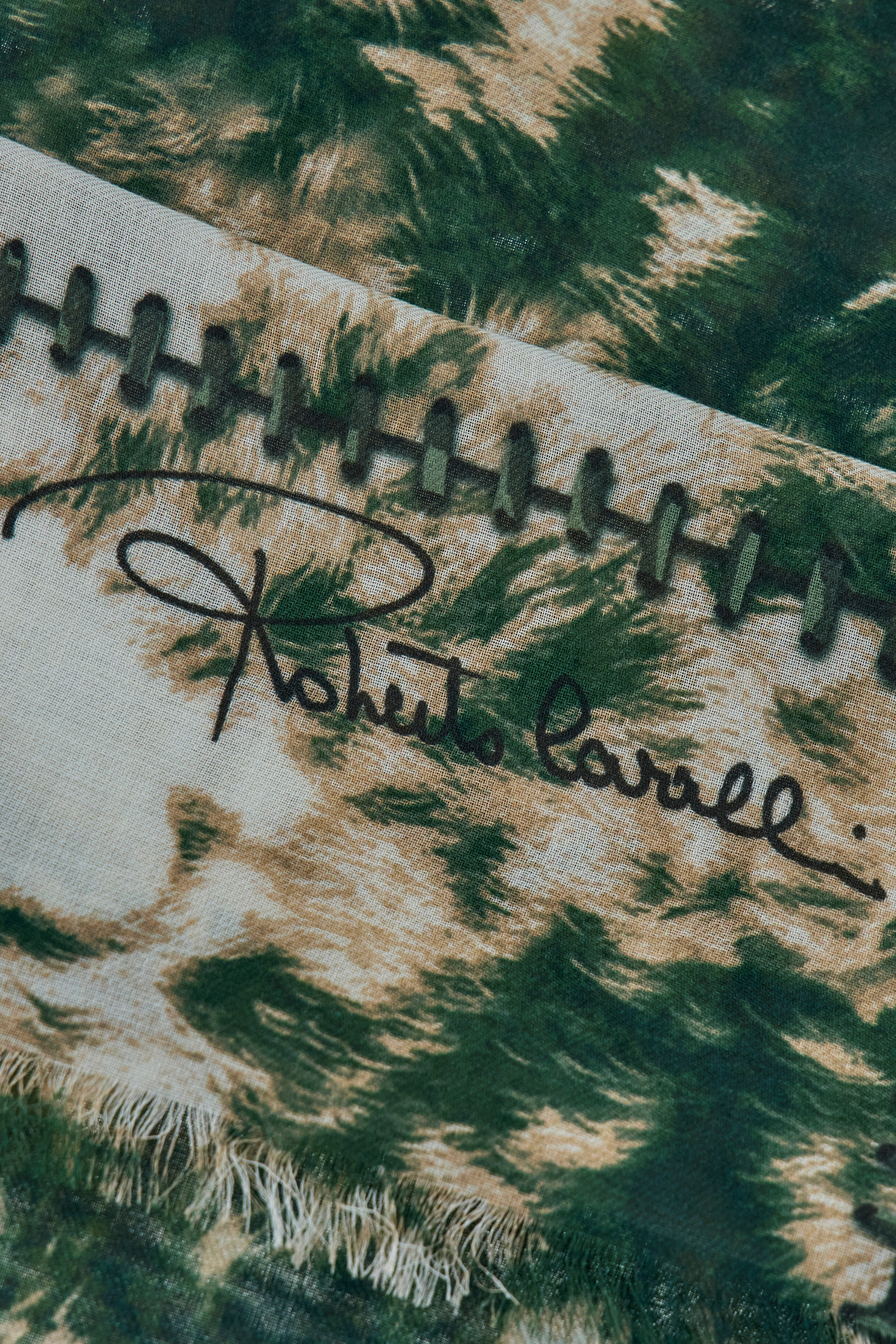 Roberto Cavalli Shawl With Appaloosa Print In Dark Green