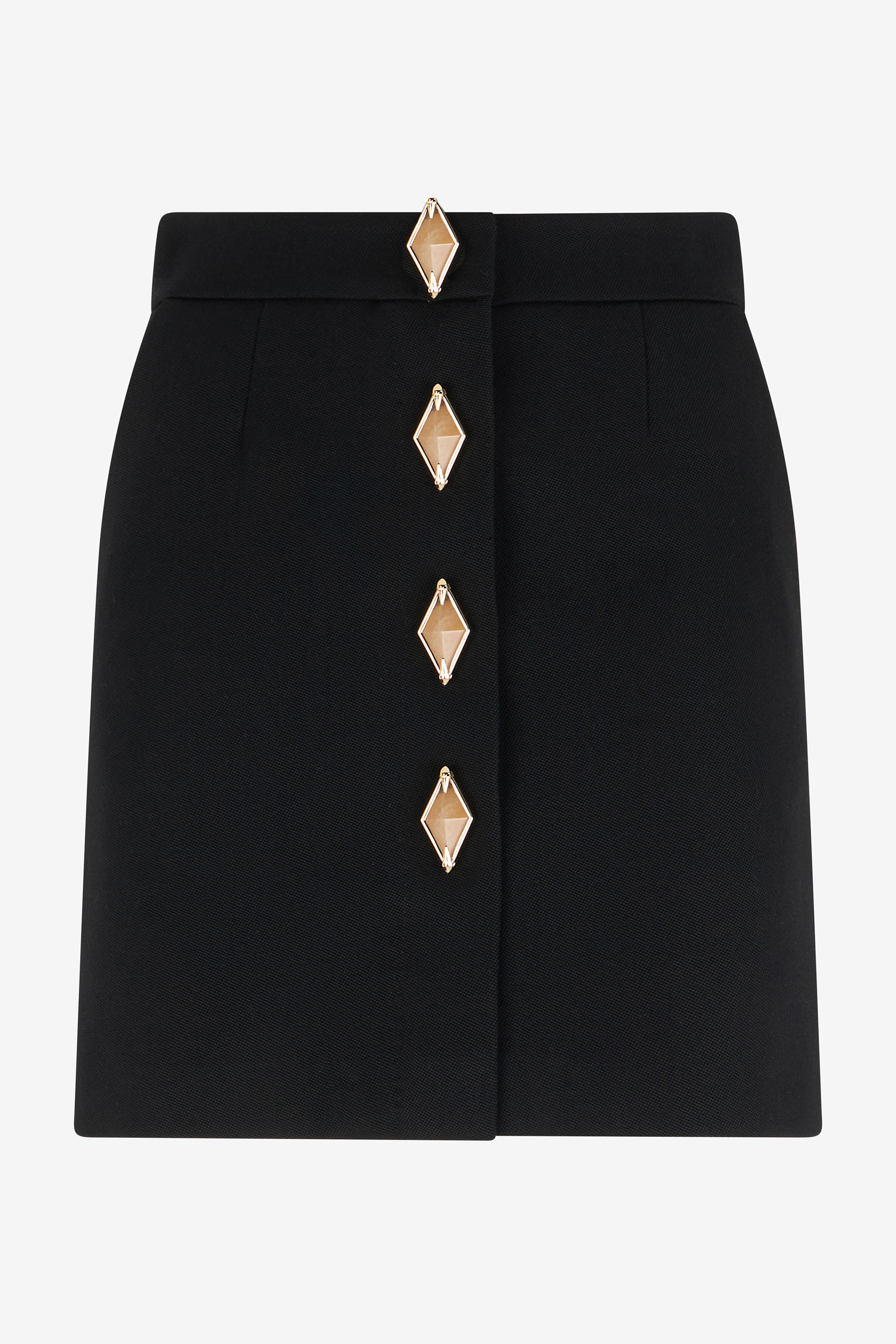 Roberto Cavalli Women's Black Miniskirt With Jewel Buttons - Skirts