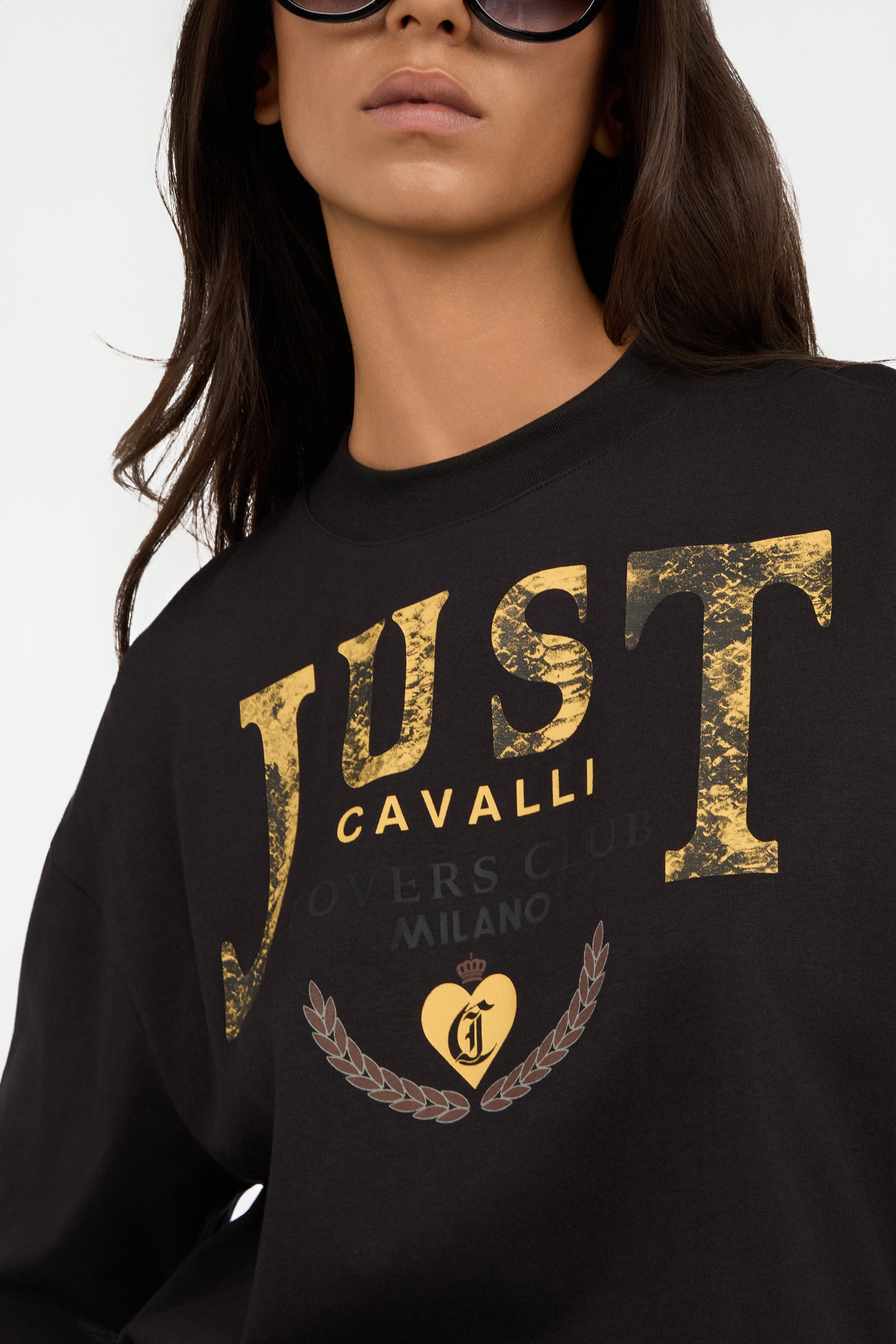 Black T-Shirt With Lovers Club Print