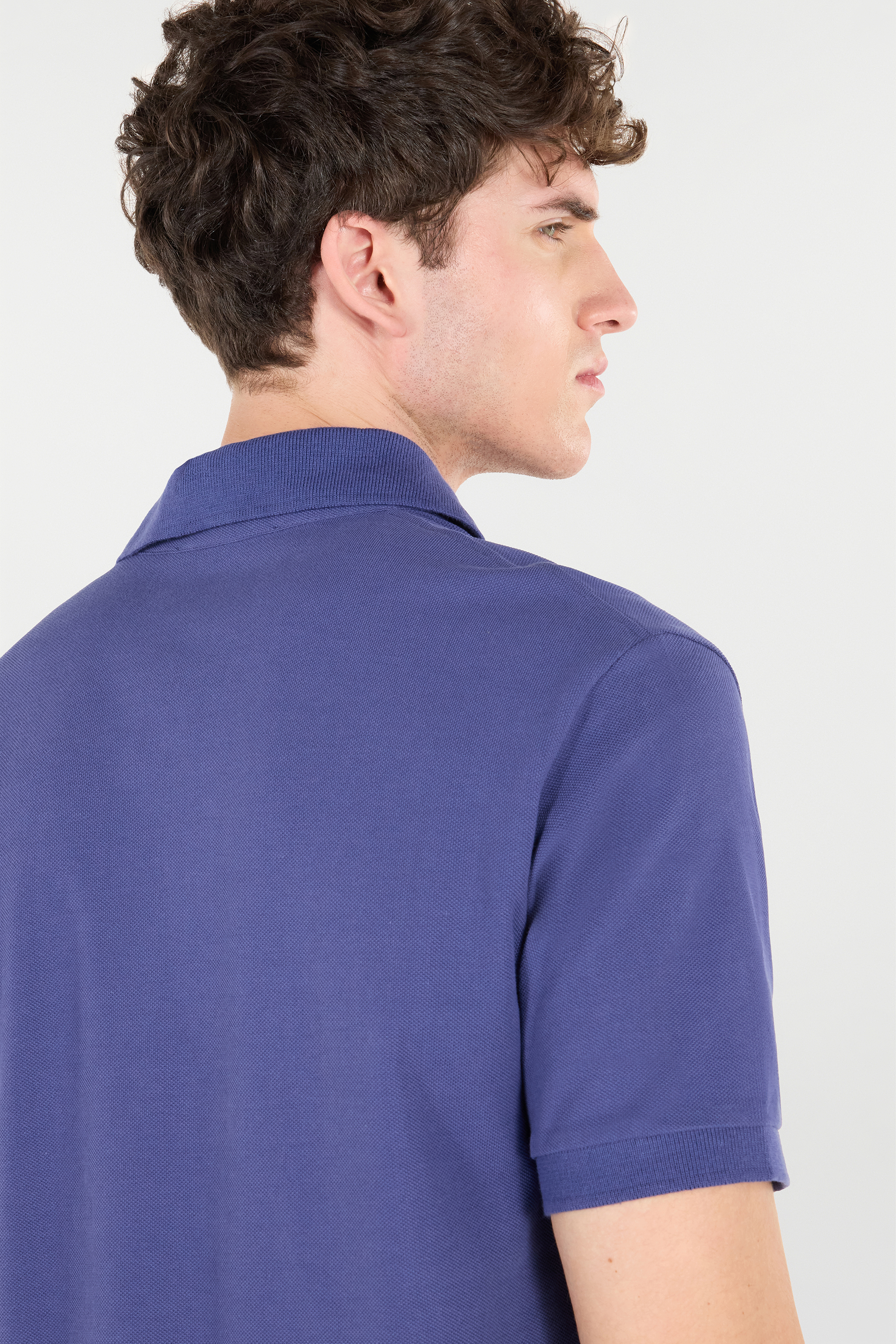 Roberto Cavalli Polo Shirt With Monogram Rc Embroidery And Logo In Navy