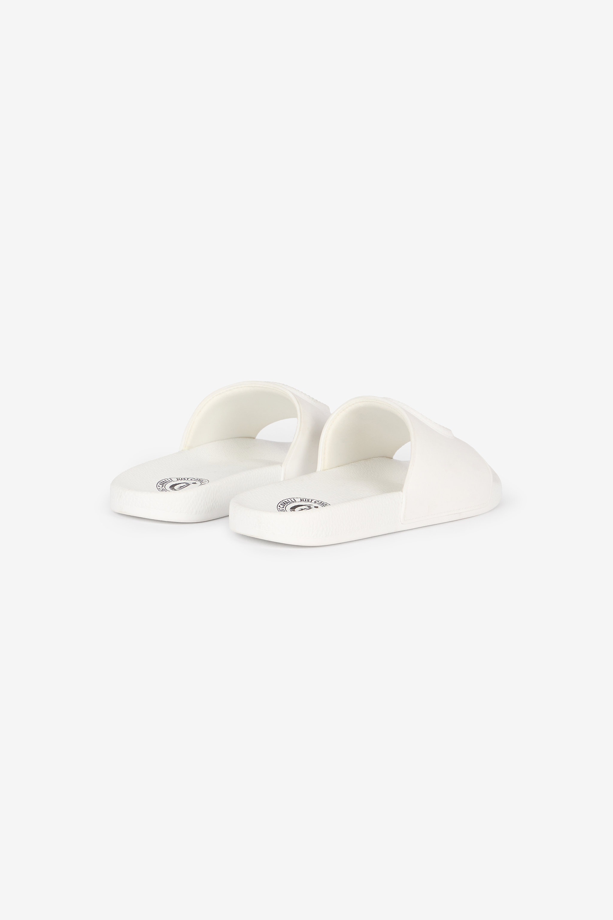 ROBERTO CAVALLI SLIPPER MIT MONOGRAMM JC UND LOGO
