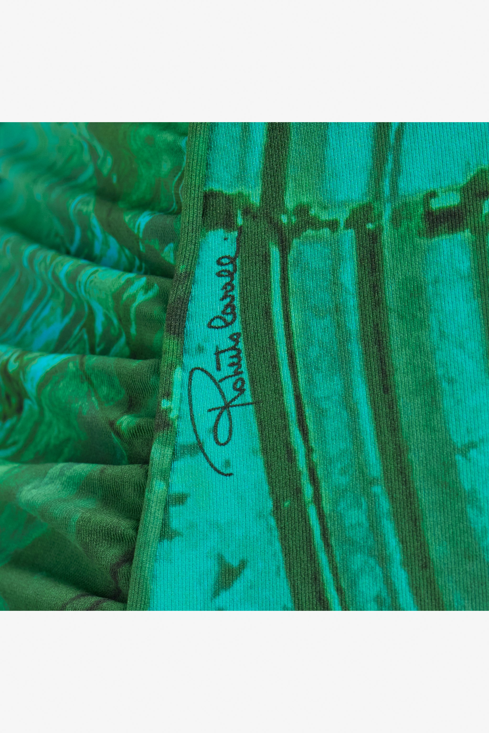 Malachite Print Midi Dress