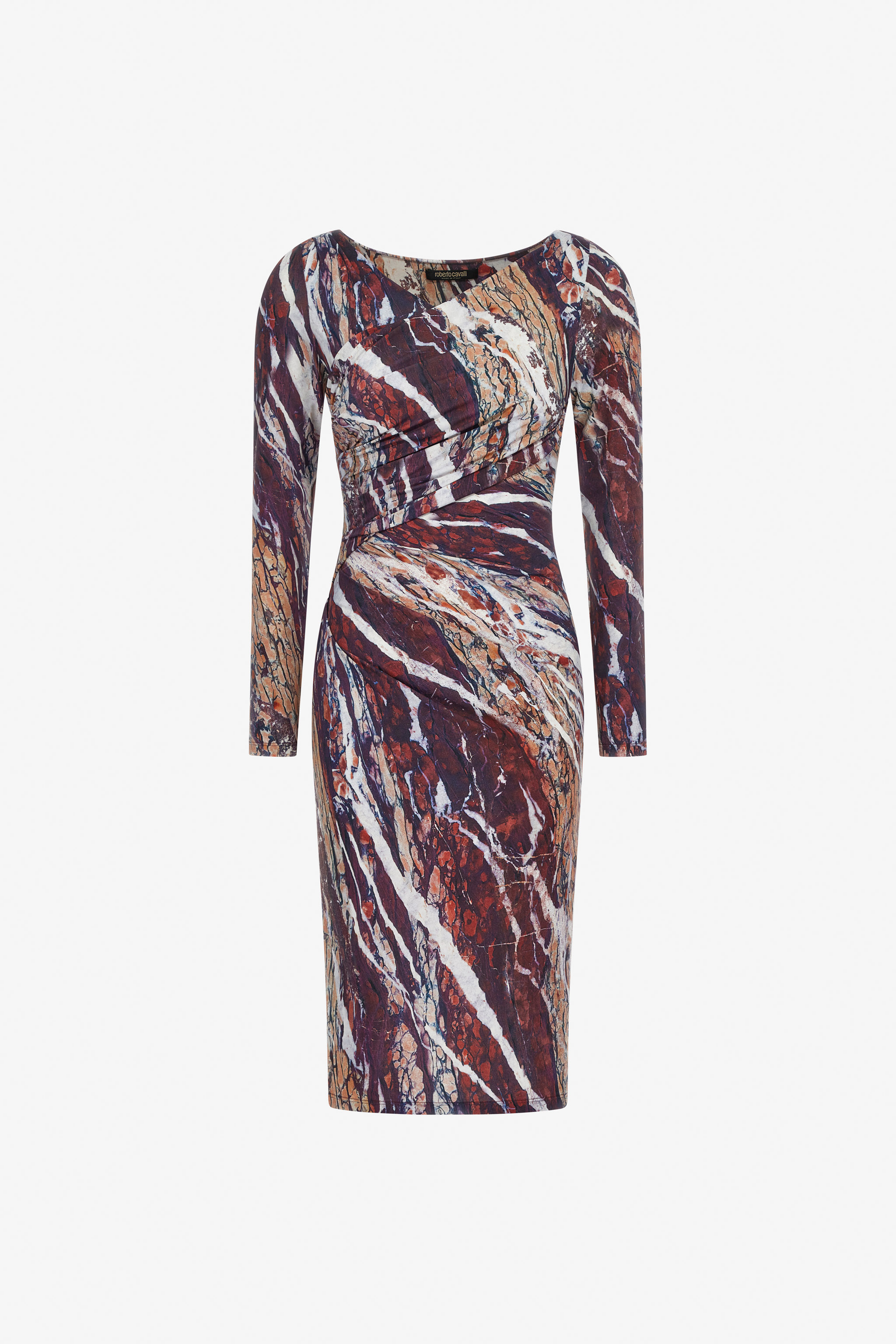 Roberto Cavalli Women's Purple Marble Print Dress - Dresses