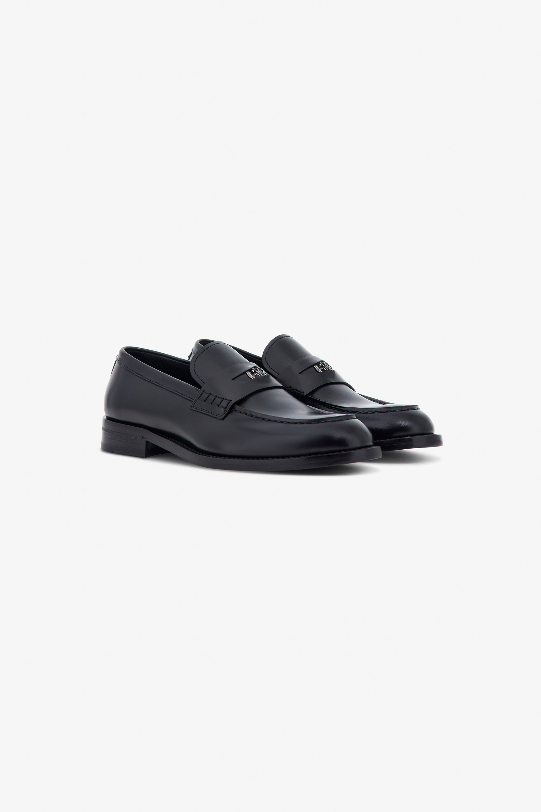 Roberto Cavalli Uomo Nero Mocassini In Pelle - Loafers E Mocassini