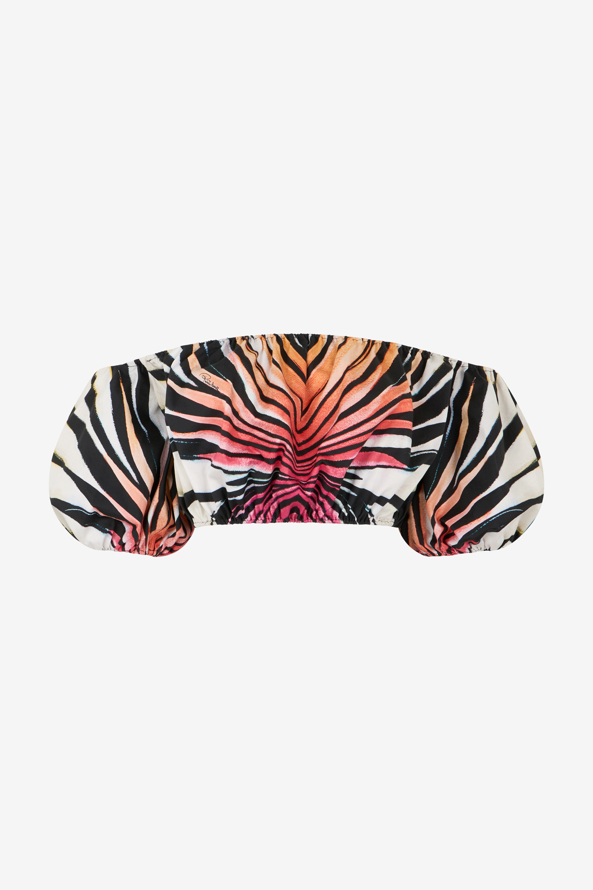 Roberto Cavalli Ray Of Paradise Print Crop Top