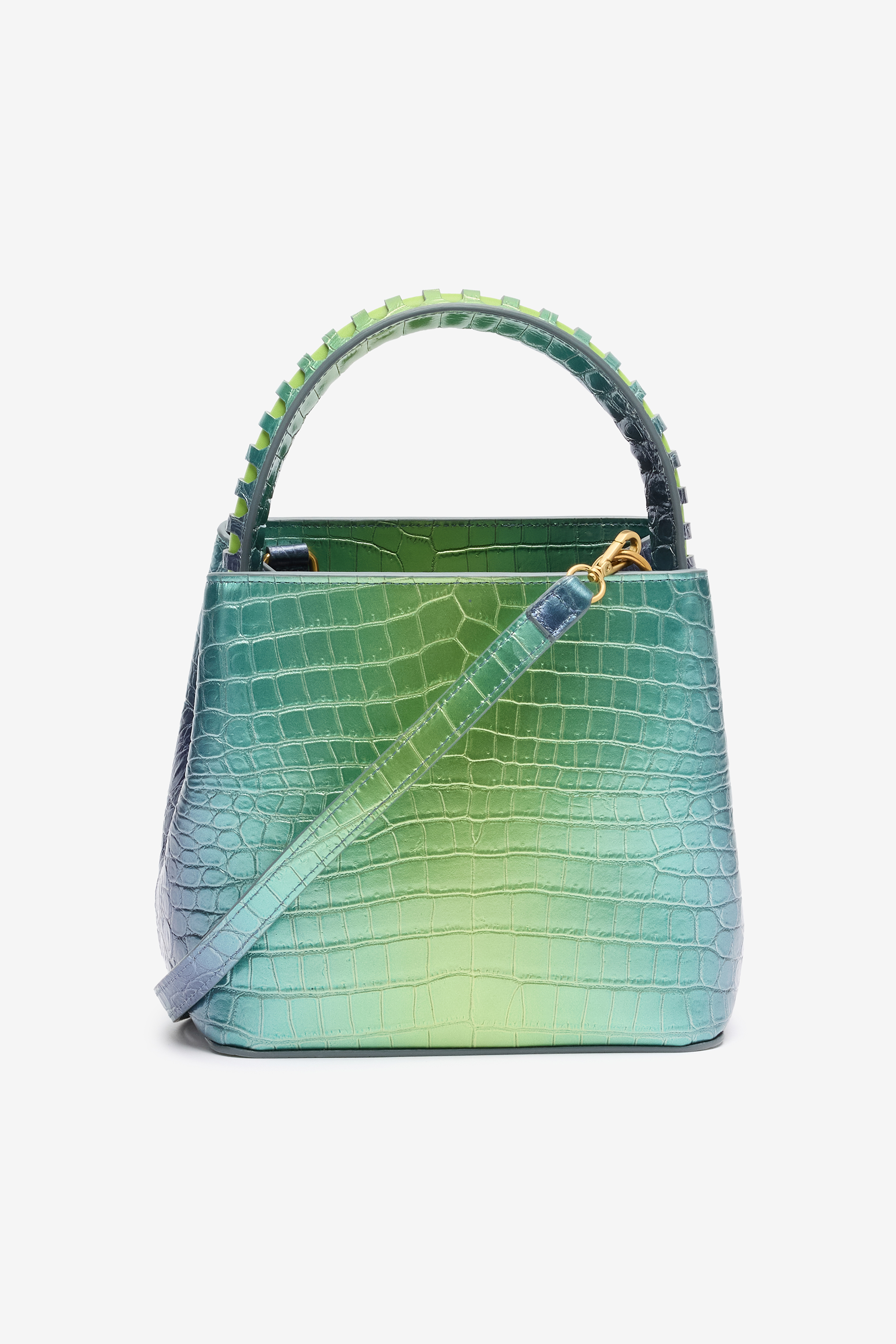 Roberto Cavalli Women's Light/Blue Roar Bag With Crocodile Print - Bags