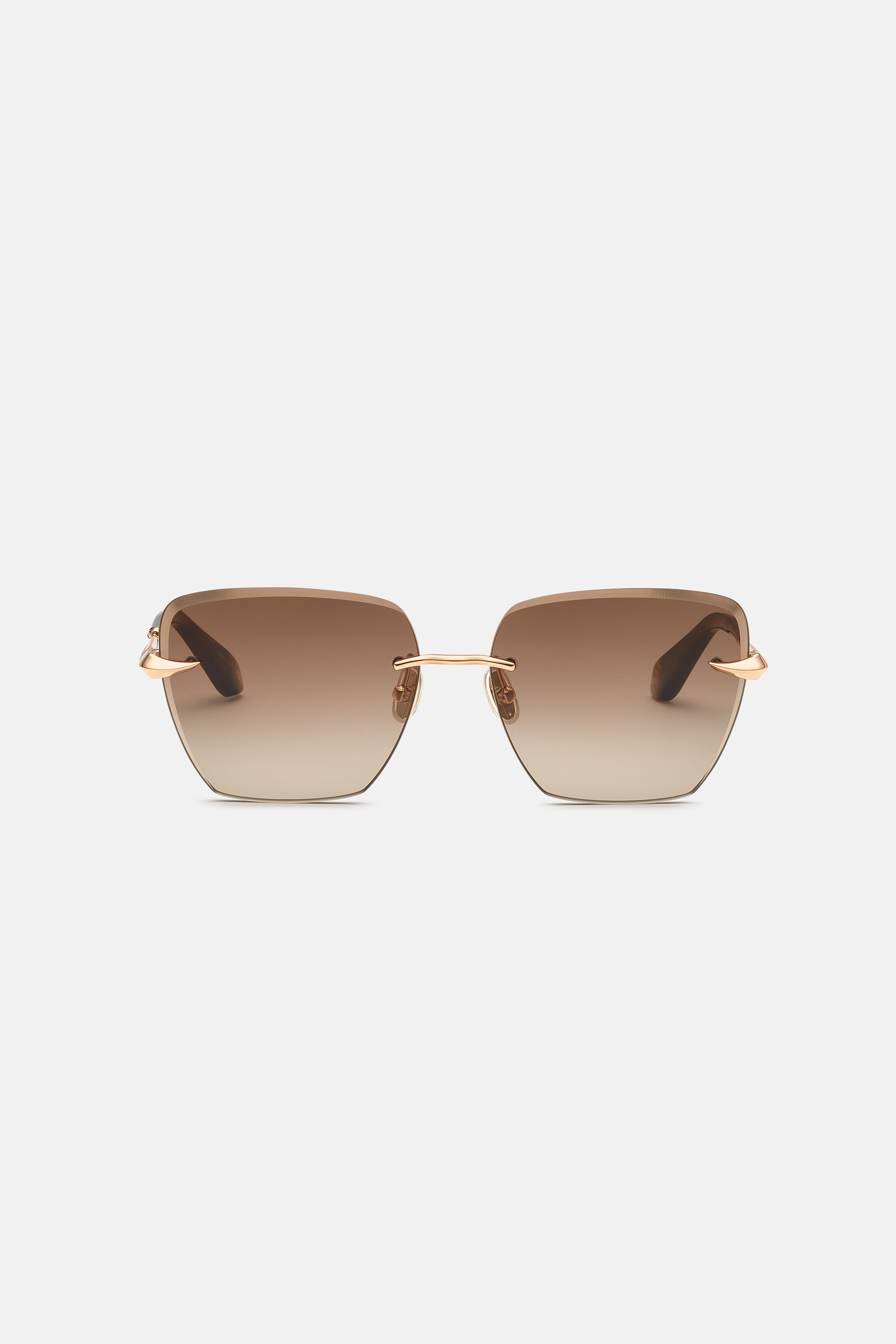 Roberto Cavalli Rimless Front Sunglasses In Gold