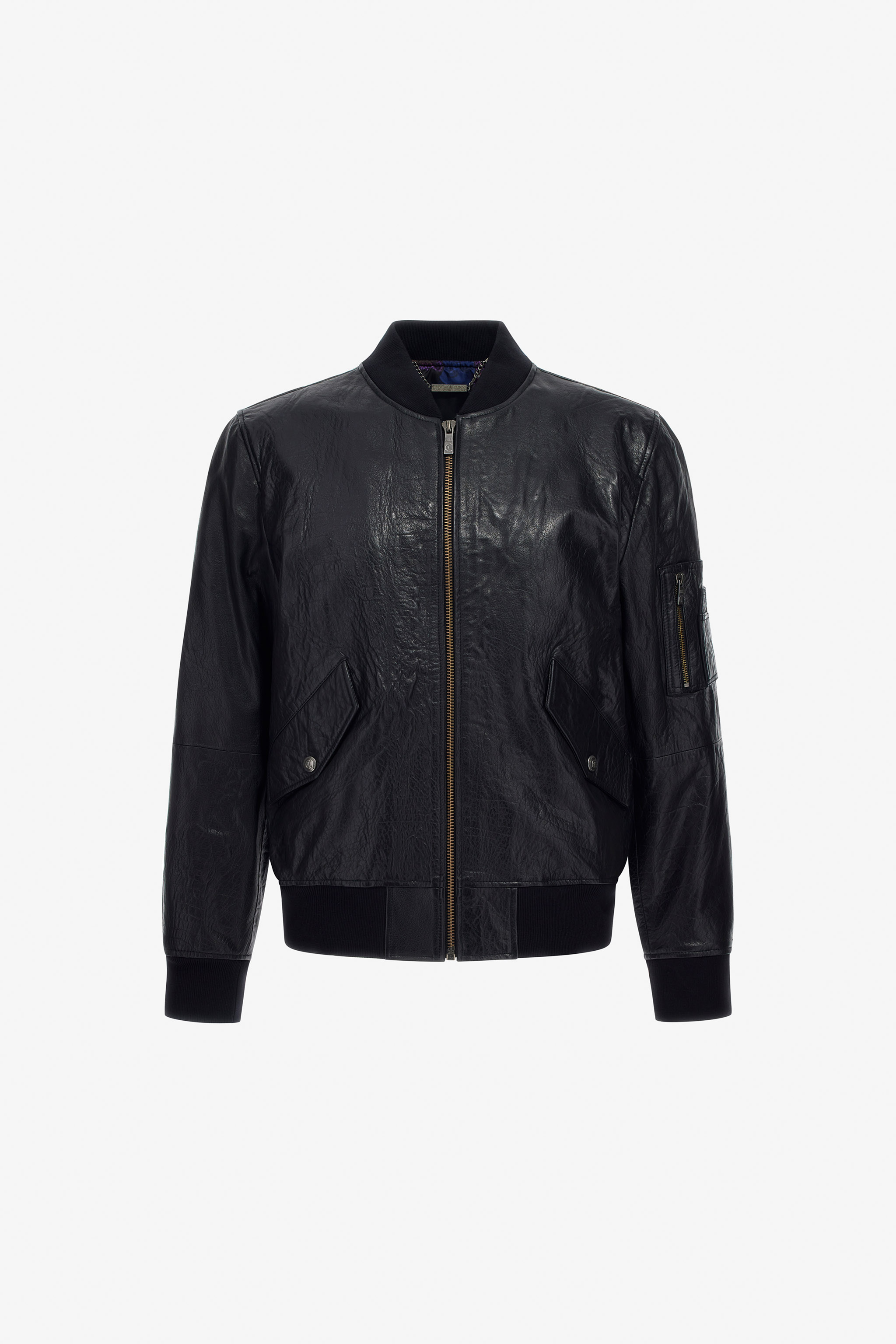 Roberto Cavalli - ジャケット Just Cavalli leather bomber jacket in Black for Men | Roberto Cavalli®