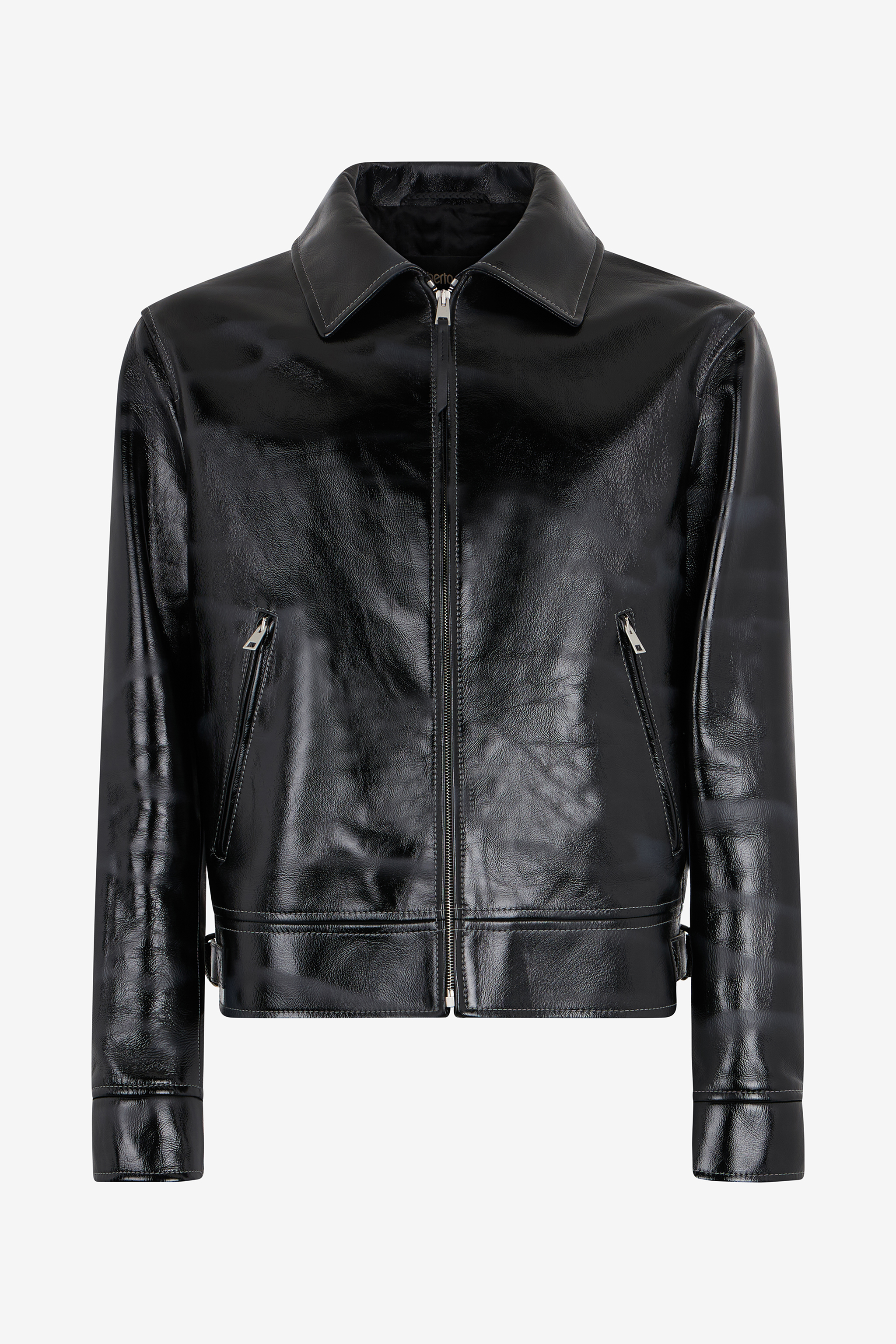Leather Jacket in BLACK for Men | Roberto Cavalli®
